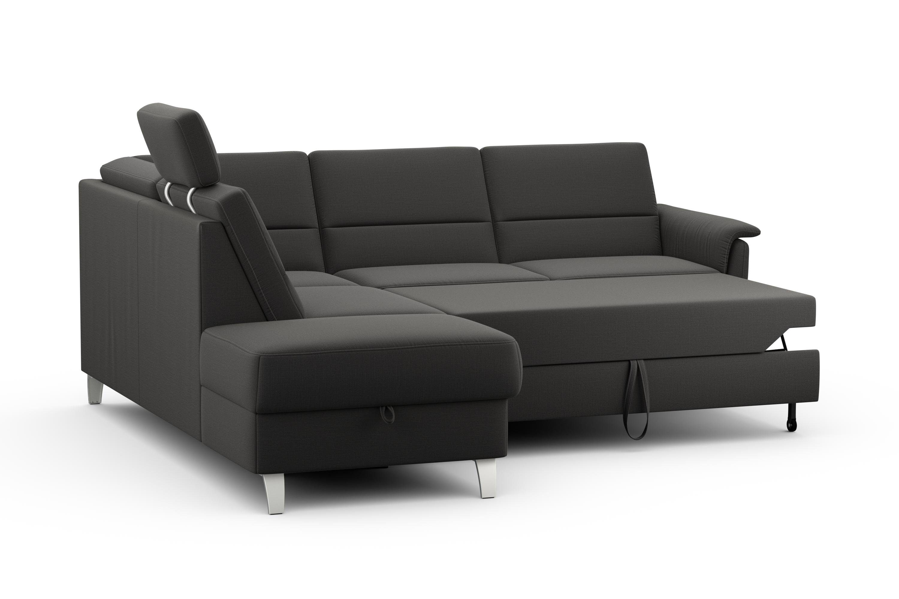 sit&more Hoekbank Palmera L-vorm Binnenvering, naar keuze met slaapfunctie en met/zonder bergruimte