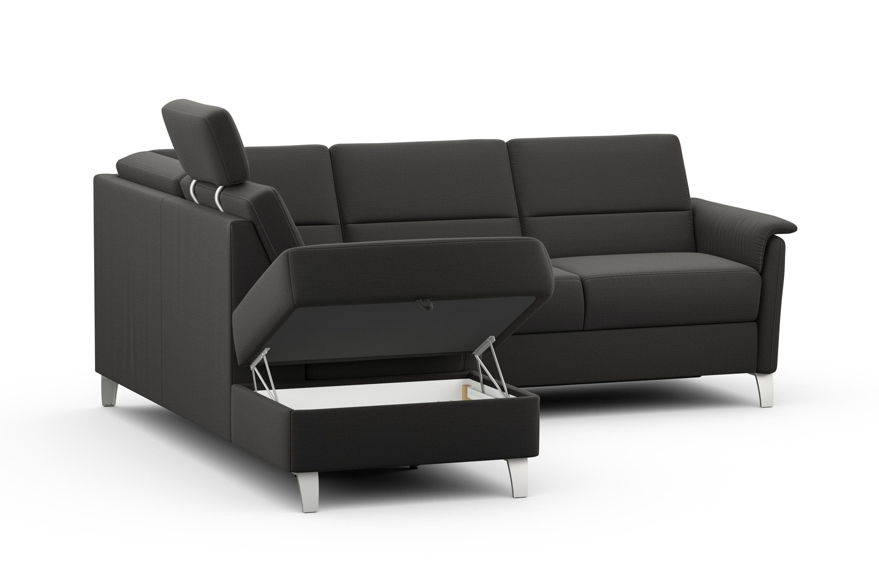 sit&more Hoekbank Palmera L-vorm Binnenvering, naar keuze met slaapfunctie en met/zonder bergruimte