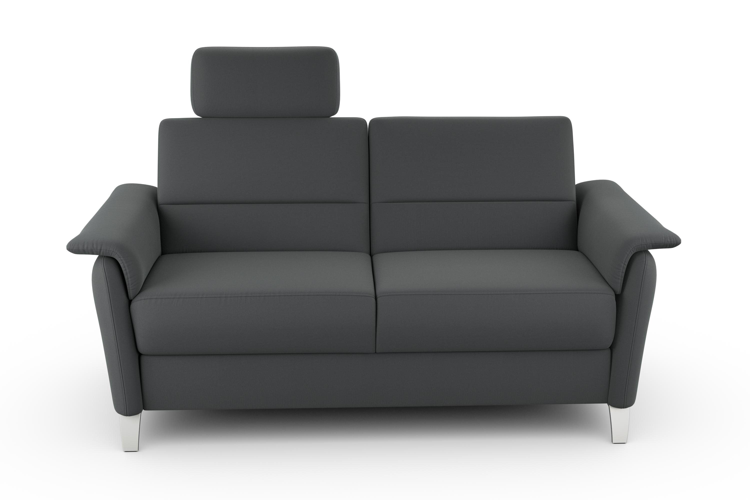 sit&more 2,5-zitsbank Palmera Binnenveringsinterieur, stekkersysteem voor 2 hoofdsteunen (optioneel)