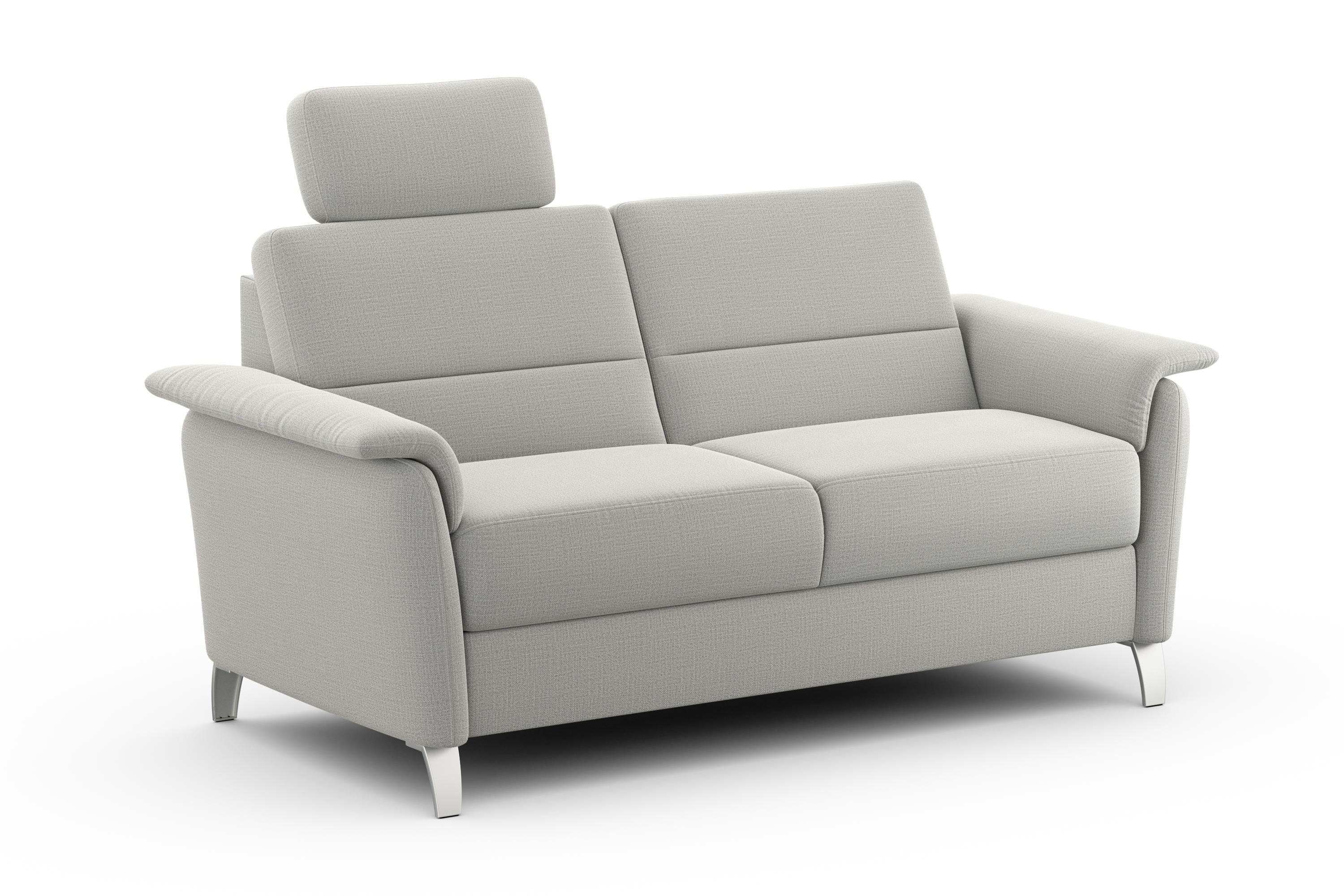sit&more 2,5-zitsbank Palmera Binnenveringsinterieur, stekkersysteem voor 2 hoofdsteunen (optioneel)