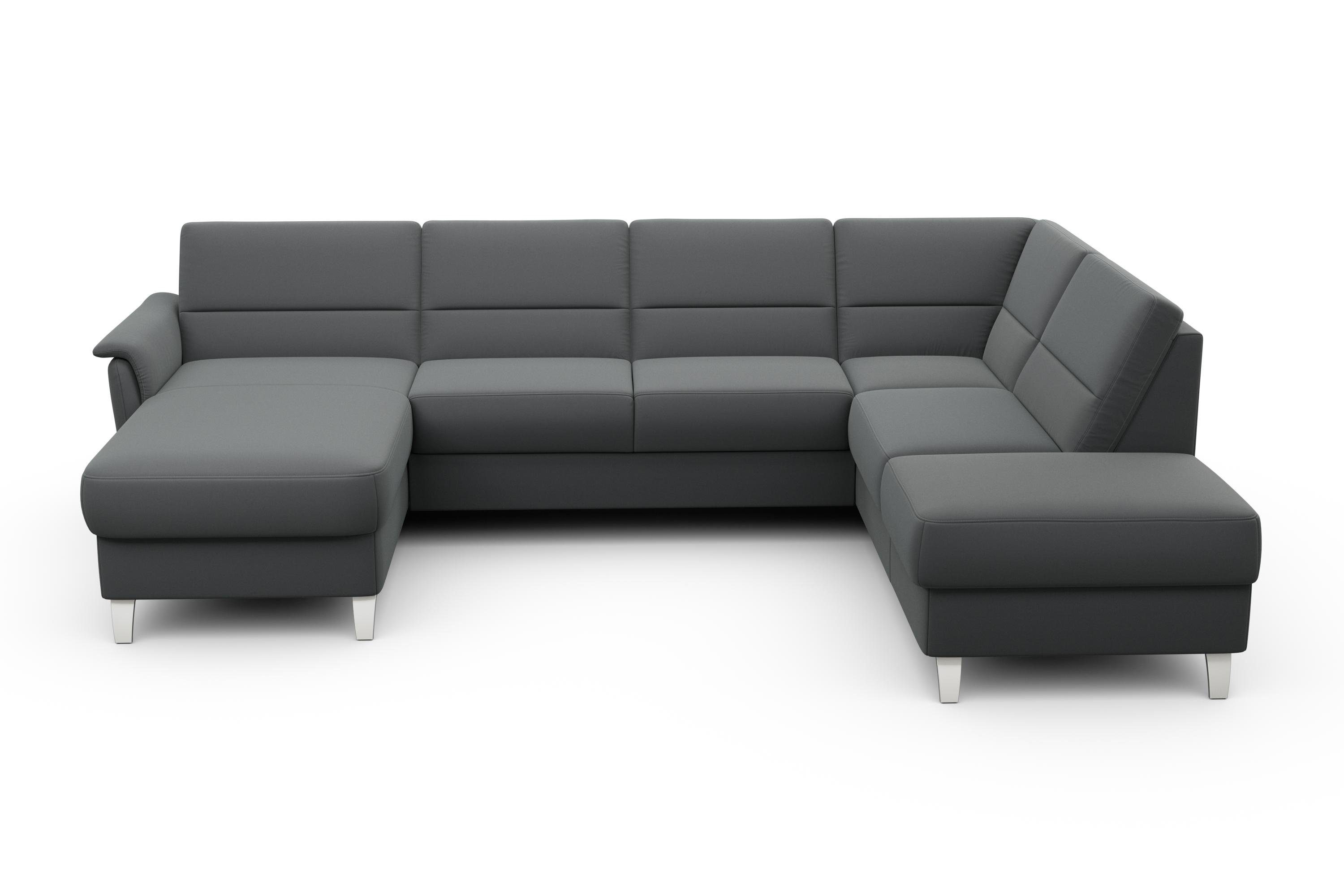 sit&more Zithoek Palmera U-vorm Binnenvering, naar keuze met slaapfunctie en met/zonder bergruimte
