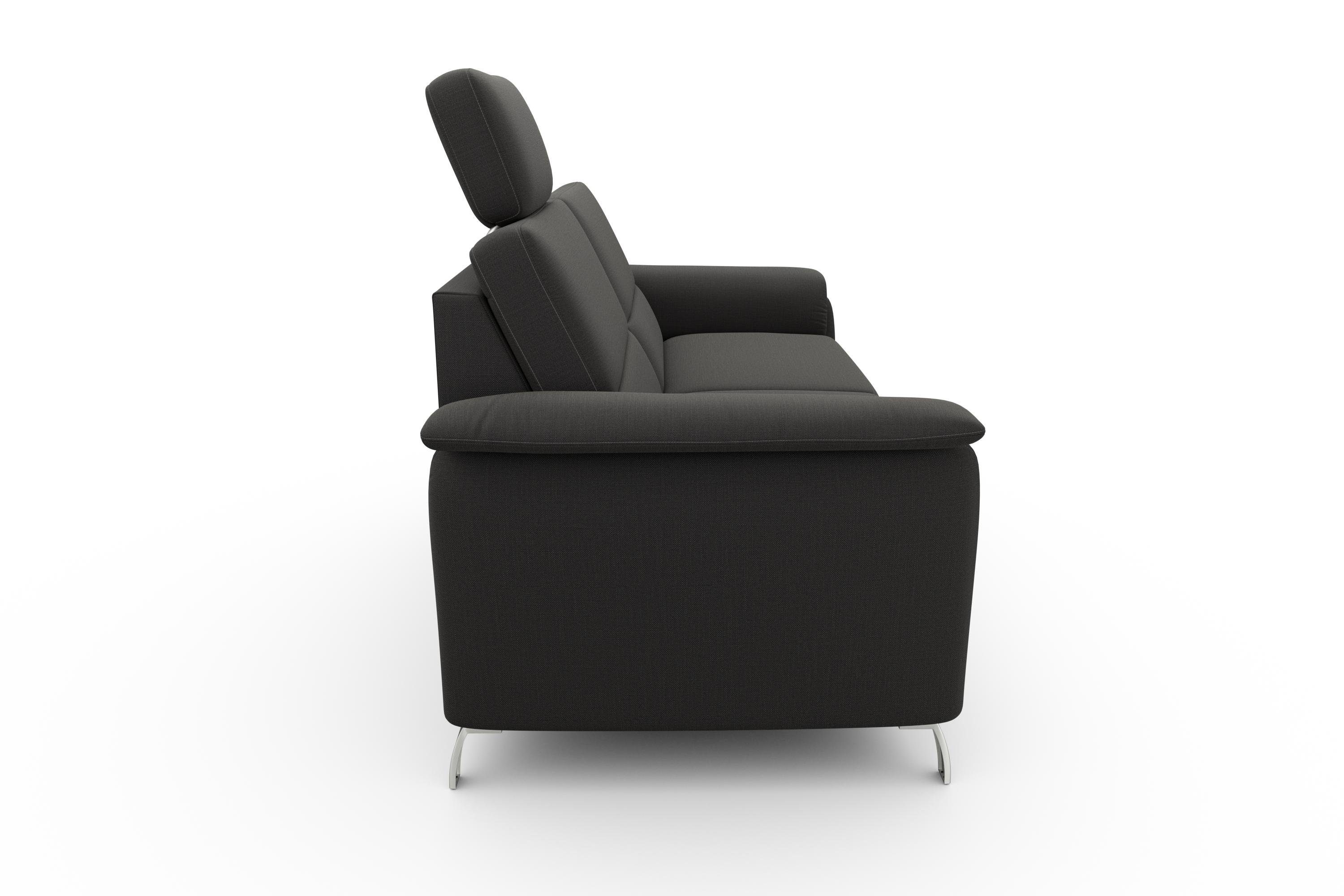 sit&more 2,5-zitsbank Palmera Binnenveringsinterieur, stekkersysteem voor 2 hoofdsteunen (optioneel)