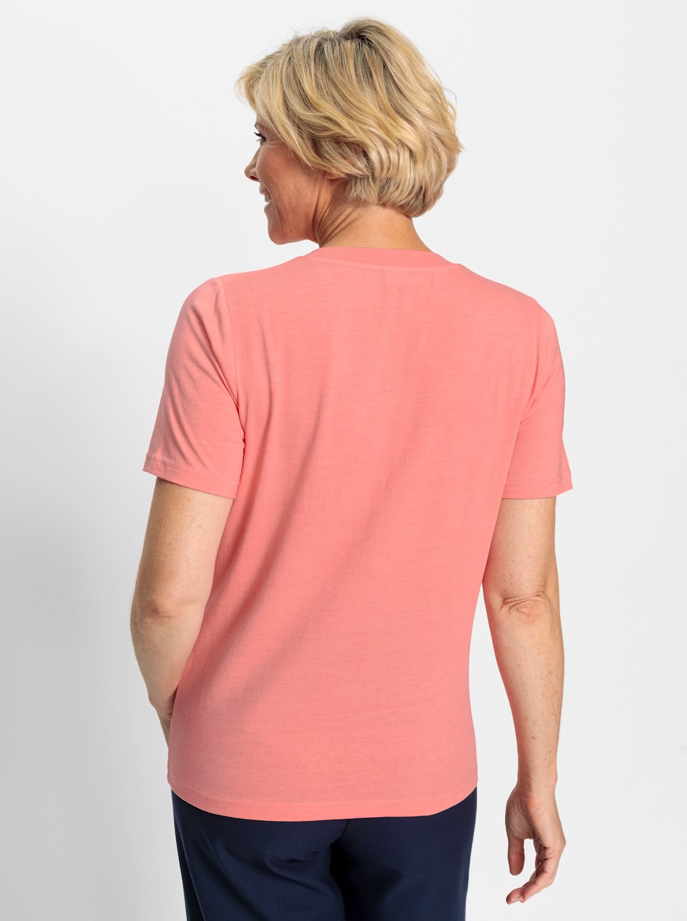 Classic Shirt met V-hals Shirt (1-delig)