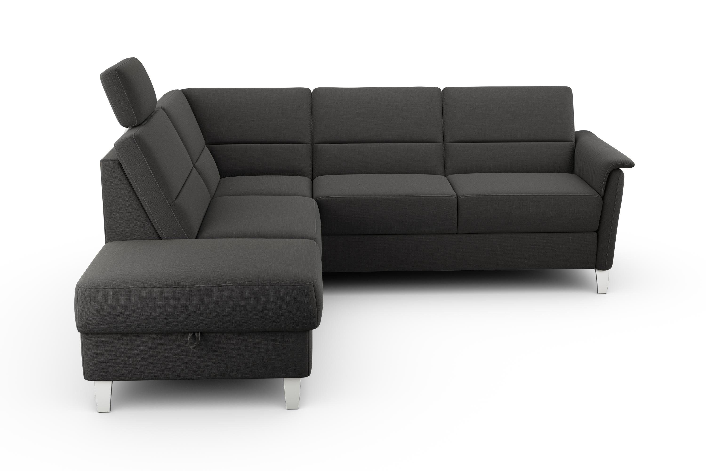 sit&more Hoekbank Palmera L-vorm Binnenvering, naar keuze met slaapfunctie en met/zonder bergruimte