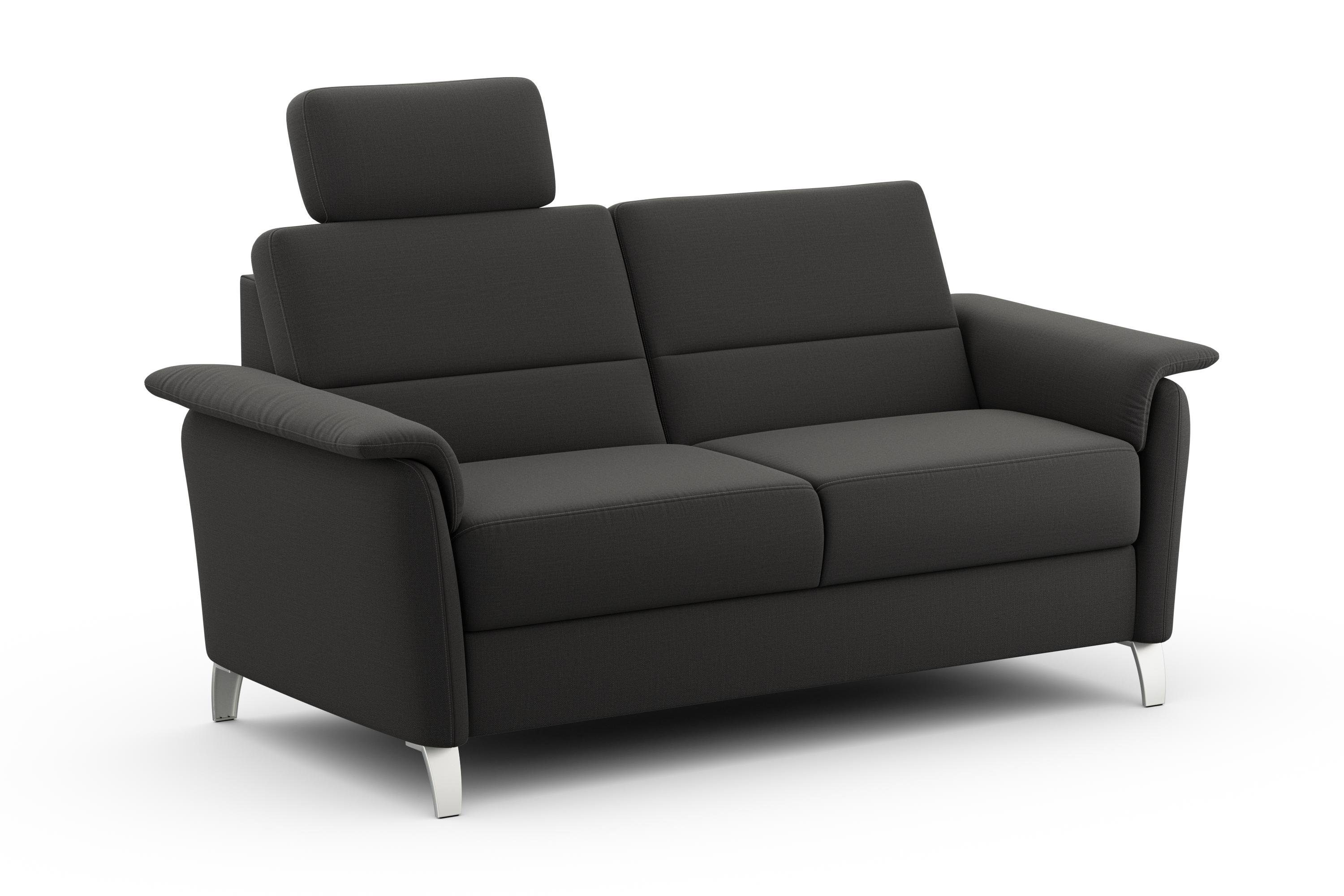 sit&more 2,5-zitsbank Palmera Binnenveringsinterieur, stekkersysteem voor 2 hoofdsteunen (optioneel)