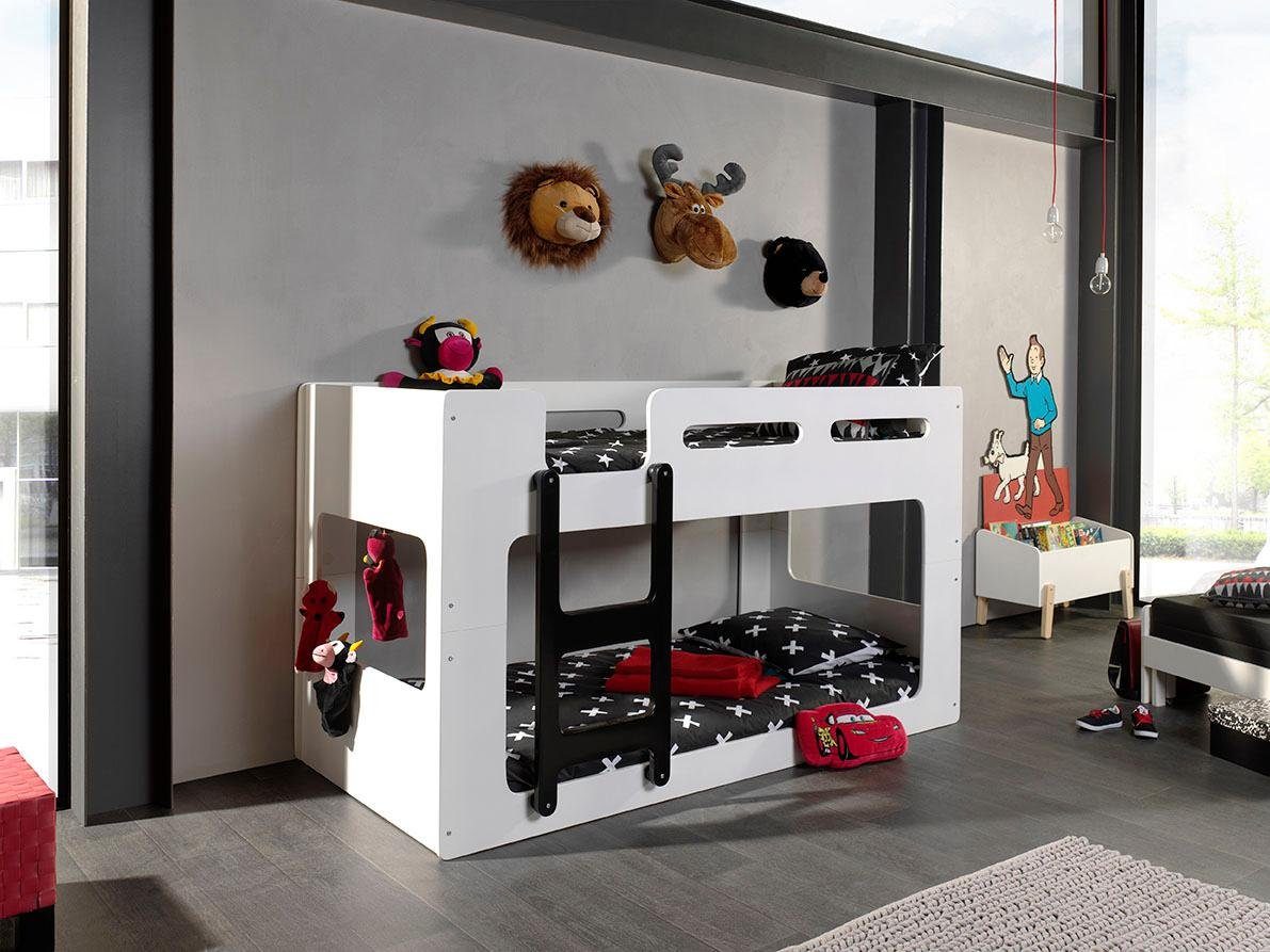 Vipack Hoogslaper Luca tot de grond, met lattenbodems, mdf-oppervlak