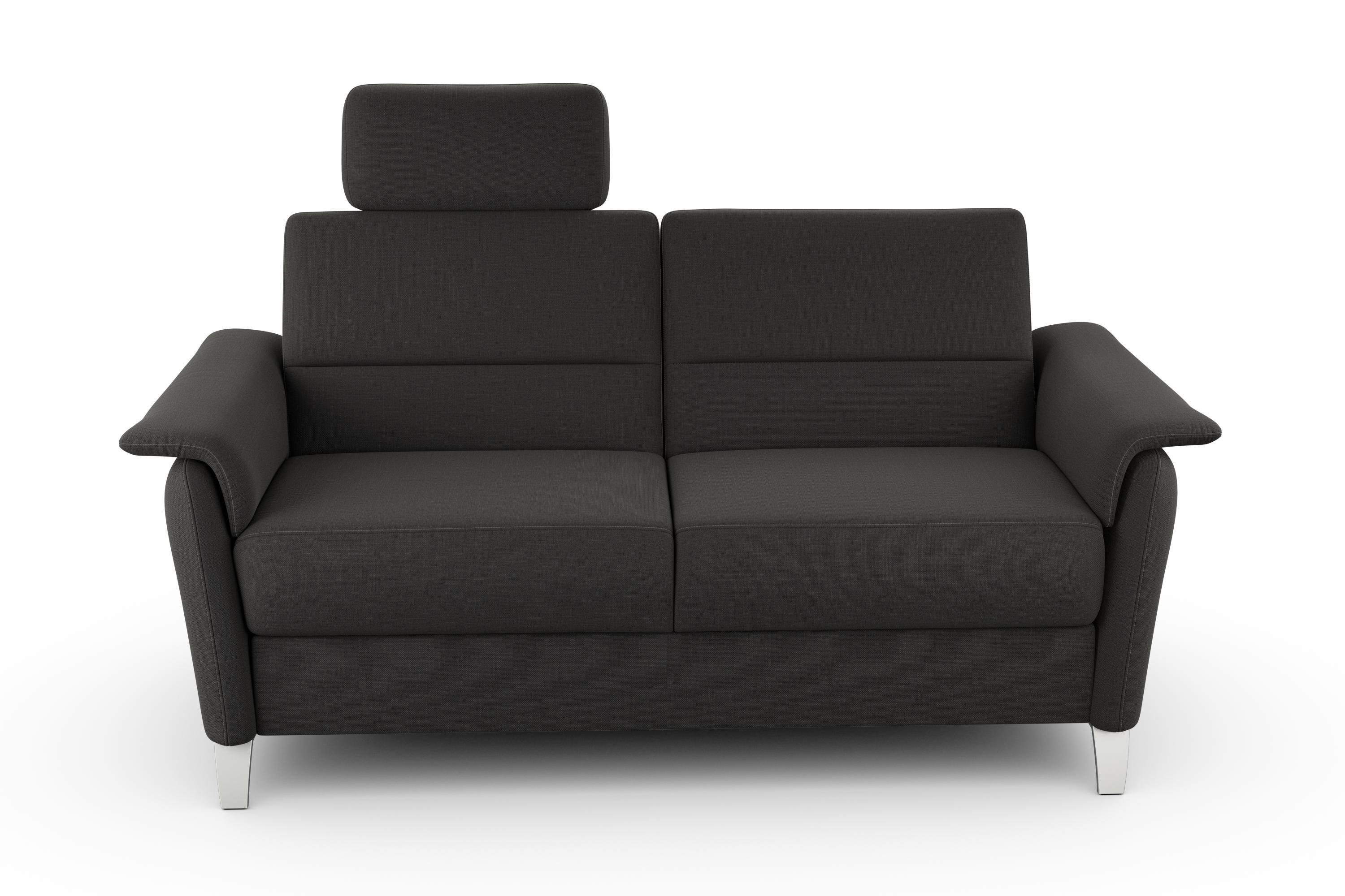 sit&more 2,5-zitsbank Palmera Binnenveringsinterieur, stekkersysteem voor 2 hoofdsteunen (optioneel)