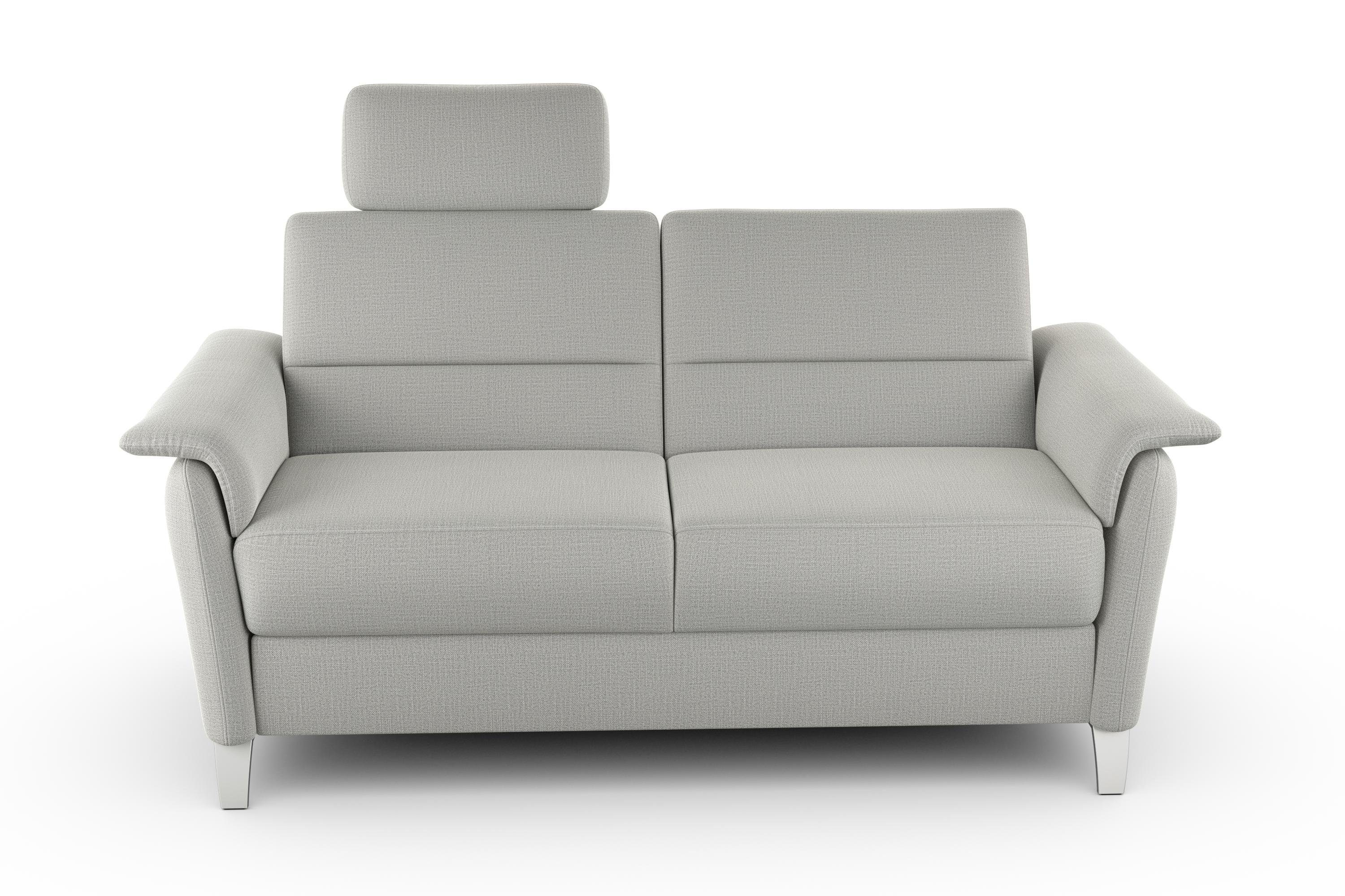 sit&more 2,5-zitsbank Palmera Binnenveringsinterieur, stekkersysteem voor 2 hoofdsteunen (optioneel)
