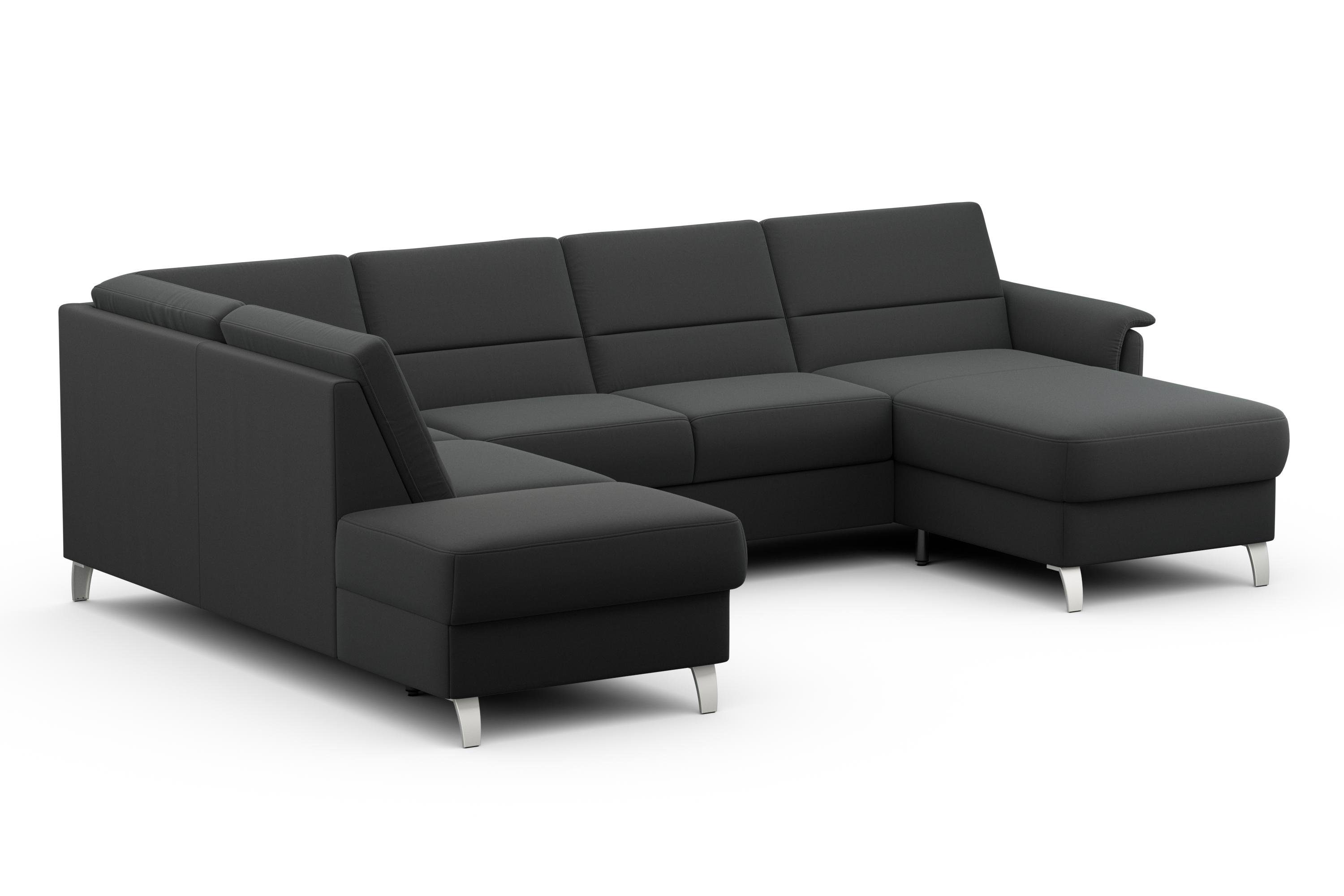 sit&more Zithoek Palmera U-vorm Binnenvering, naar keuze met slaapfunctie en met/zonder bergruimte