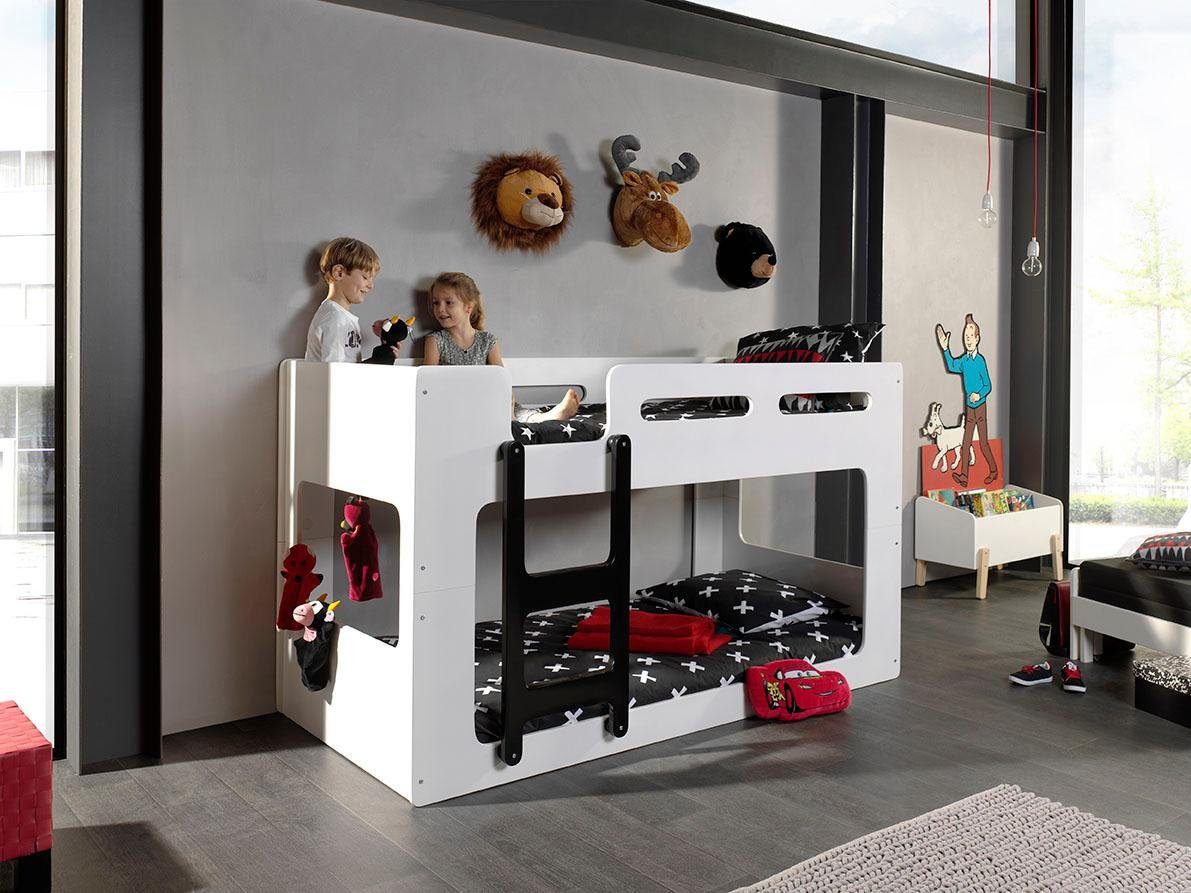 Vipack Hoogslaper Luca tot de grond, met lattenbodems, mdf-oppervlak