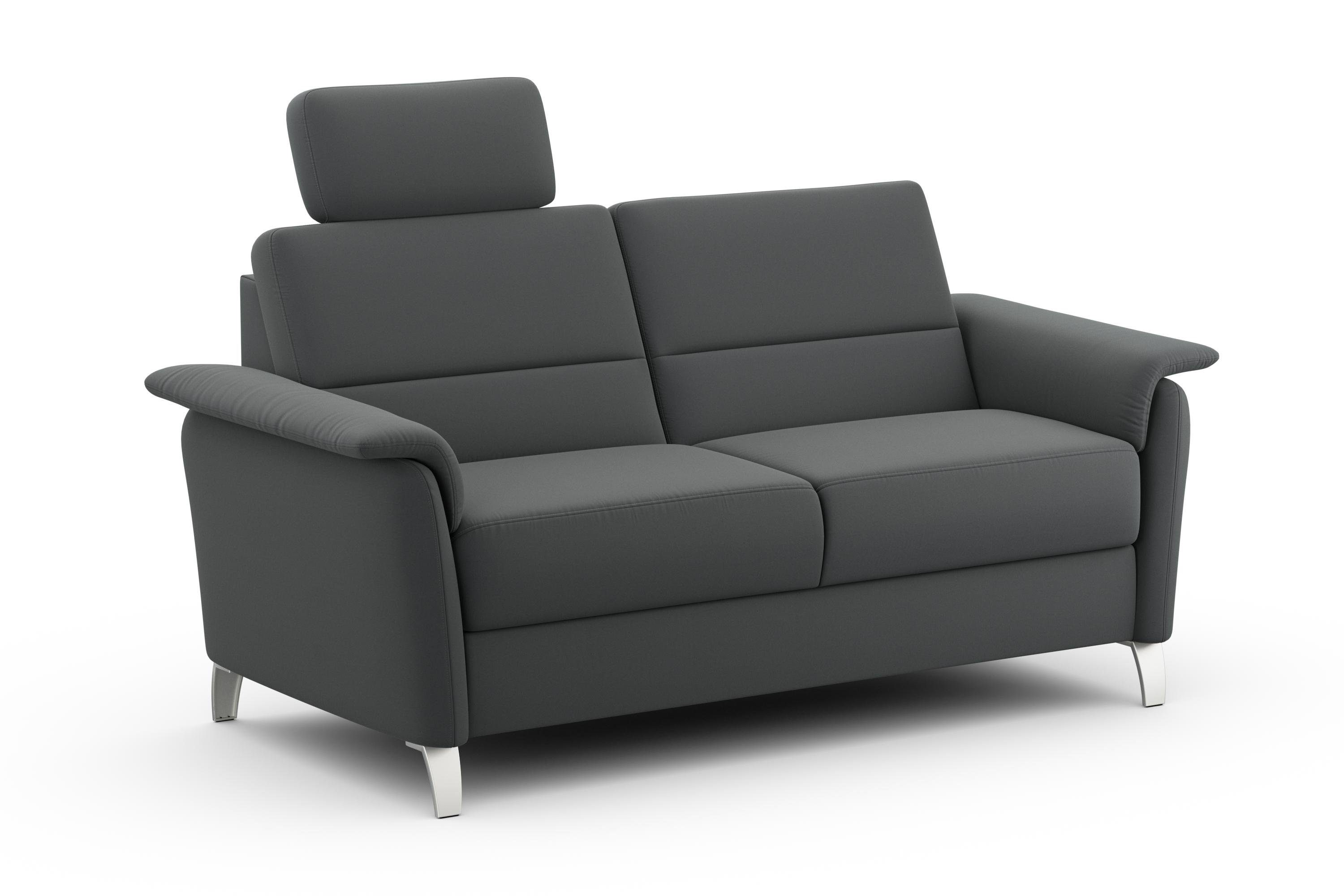 sit&more 2,5-zitsbank Palmera Binnenveringsinterieur, stekkersysteem voor 2 hoofdsteunen (optioneel)