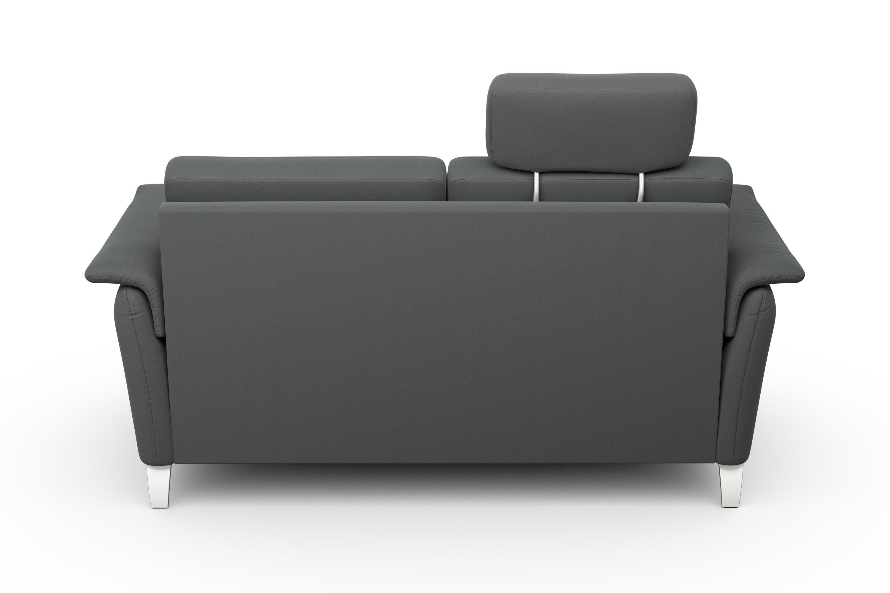 sit&more 2,5-zitsbank Palmera Binnenveringsinterieur, stekkersysteem voor 2 hoofdsteunen (optioneel)