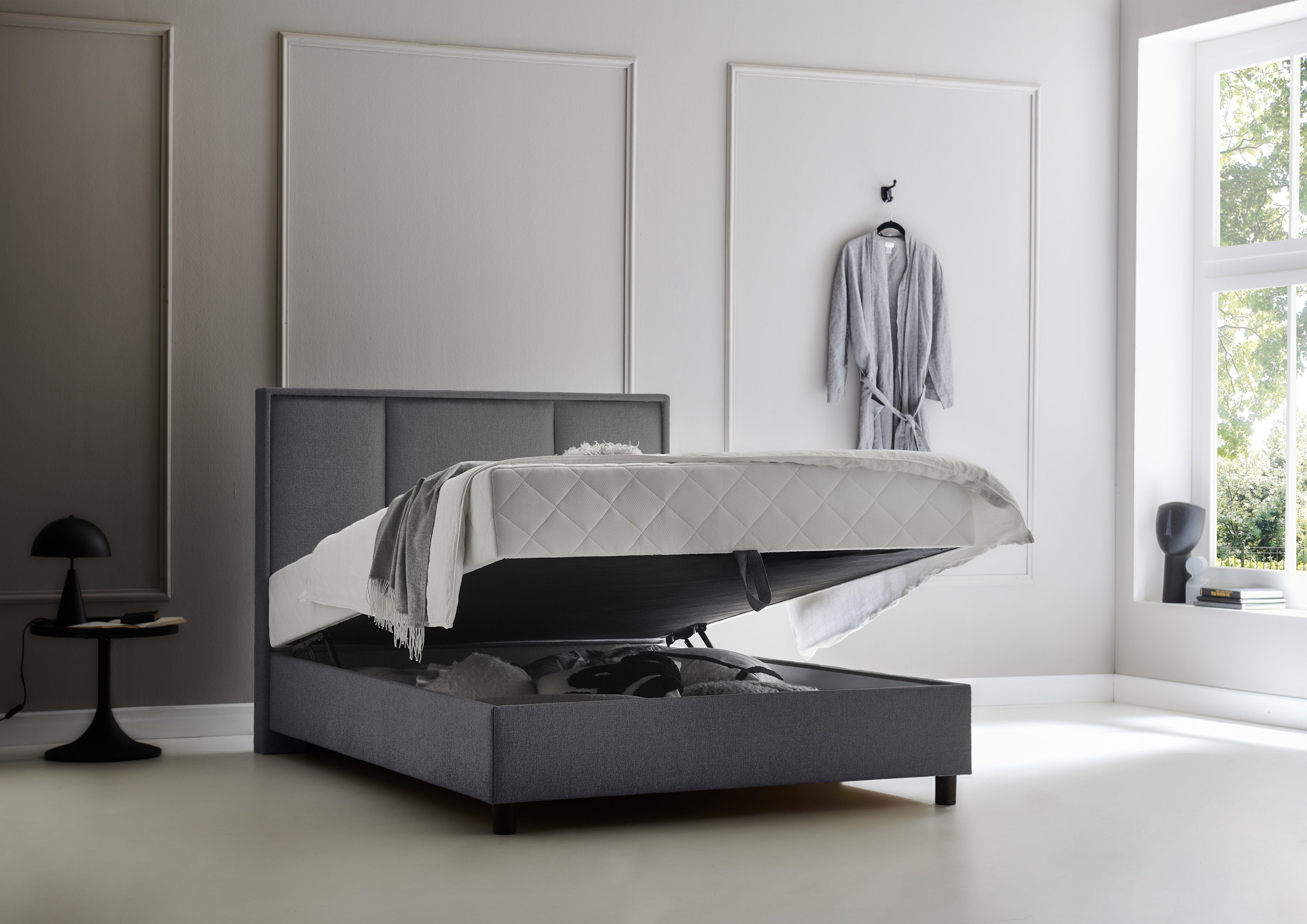 ATLANTIC home collection Boxspring ARLA met pocketveringsmatras en bedkist
