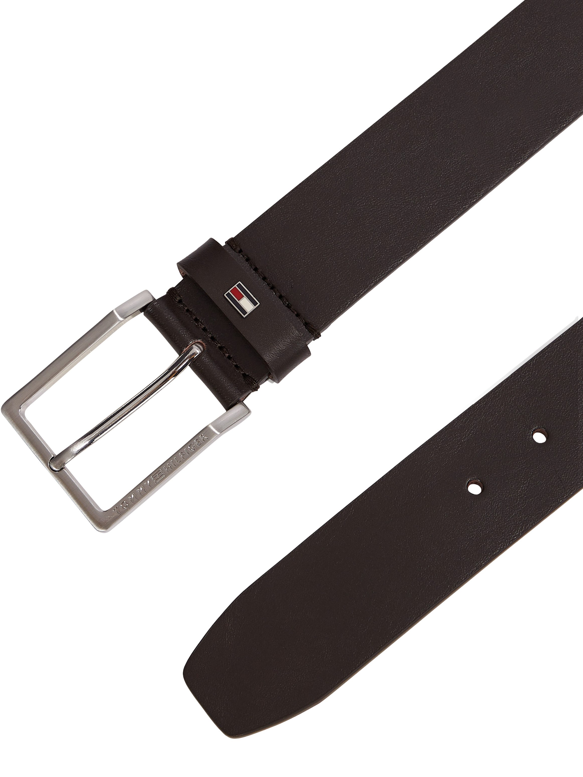 Tommy Hilfiger Leren riem OLIVER 4.0 Verstelbaar in maat, merkembleem van metaal