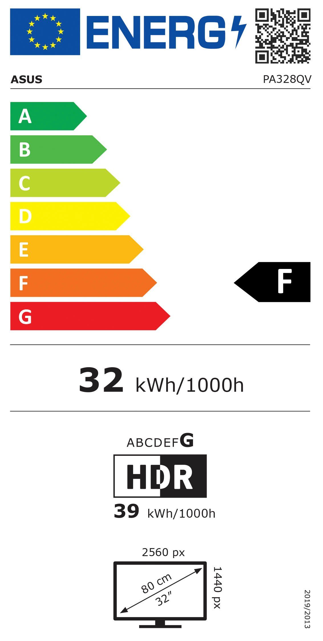 Asus Ledscherm PA328QV, 80 cm / 32", WQHD