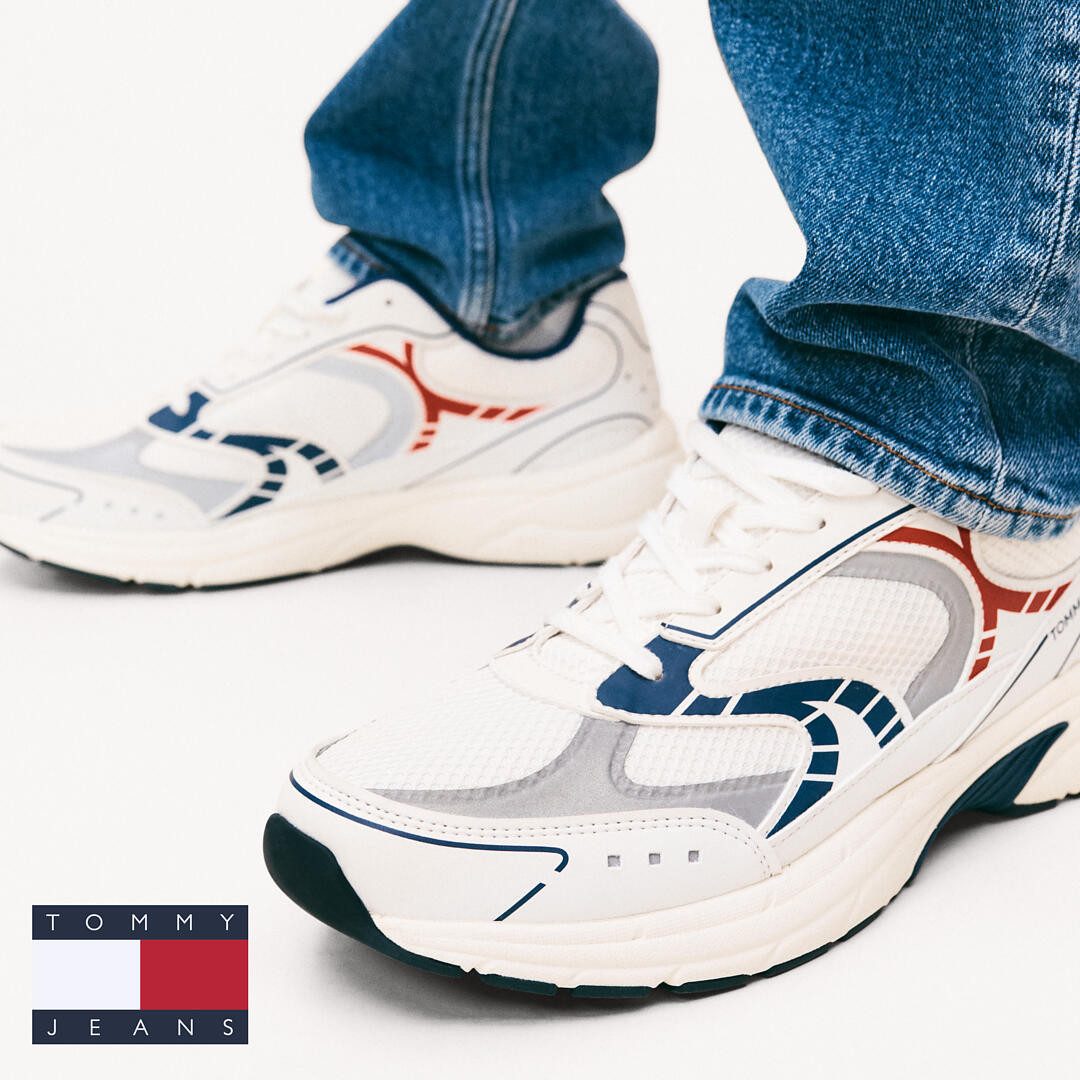 TOMMY JEANS Sneakers ARCHIVE'25 vrijetijdsschoen, lage schoen, veterschoen met contrastafwerkingen