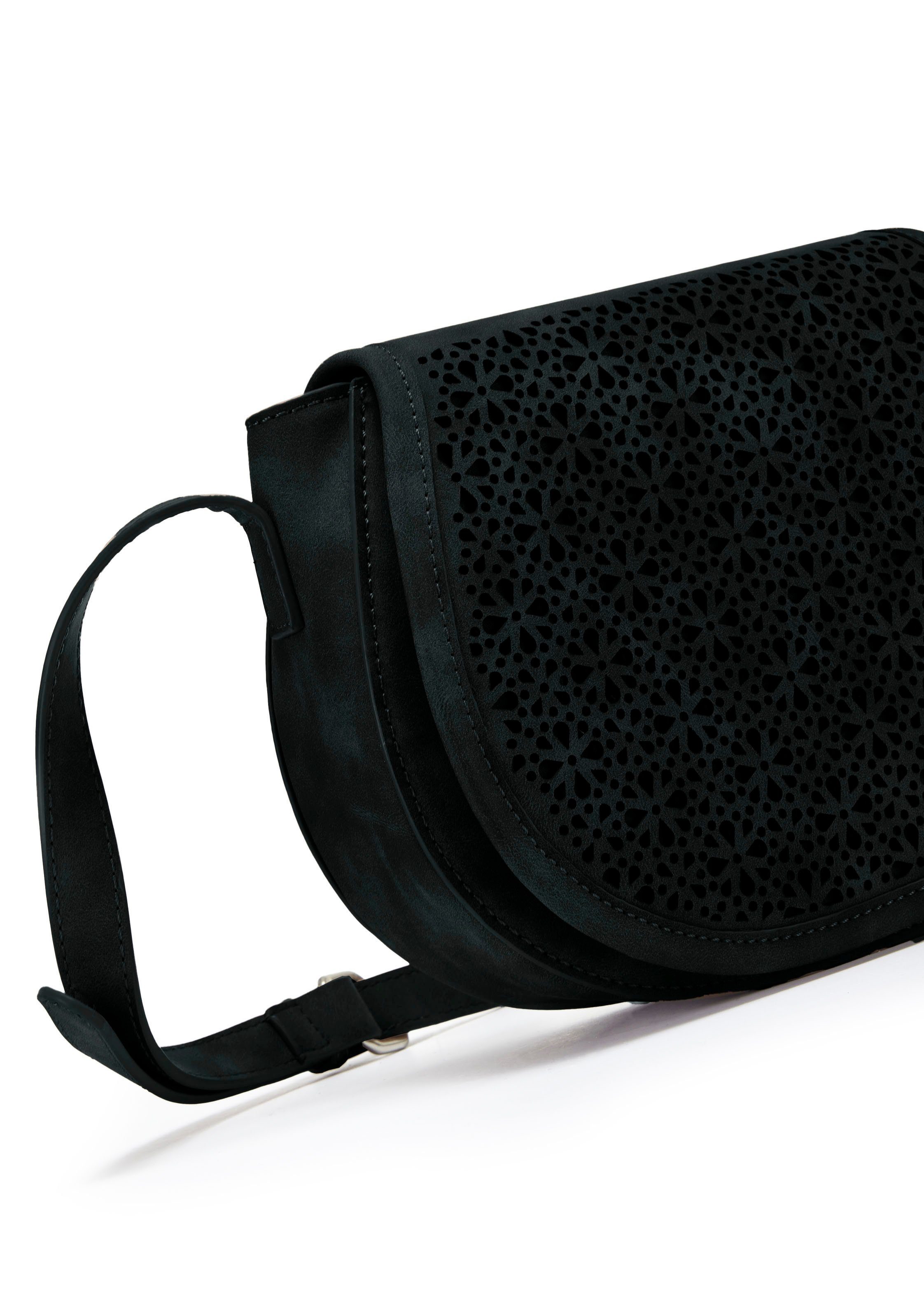 Vivance Schoudertas met kleine cut-outs, handtas, schoudertas, draagtas vegan