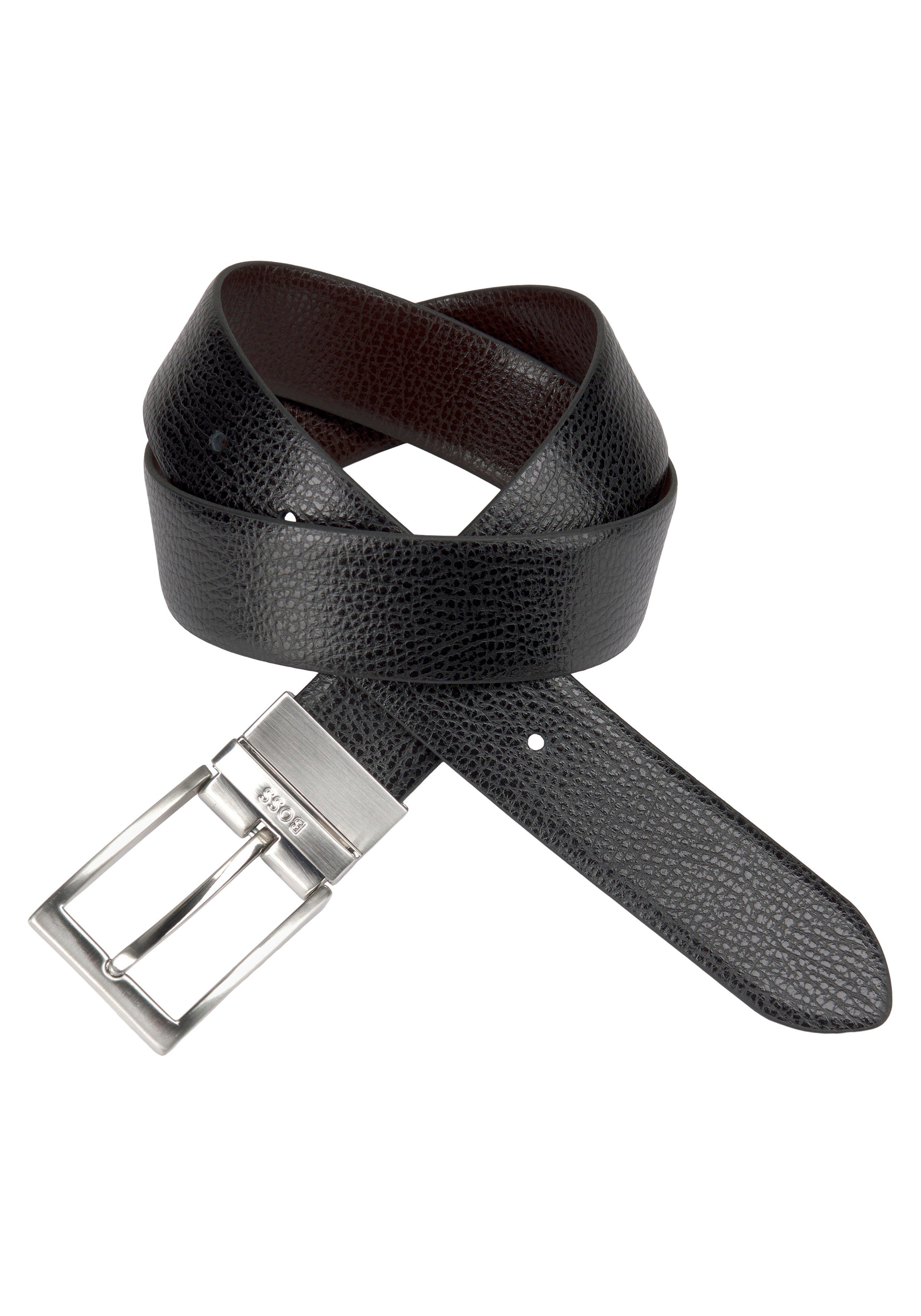 Boss Leren riem Ollie met boss logo-tekst op de metalen lus