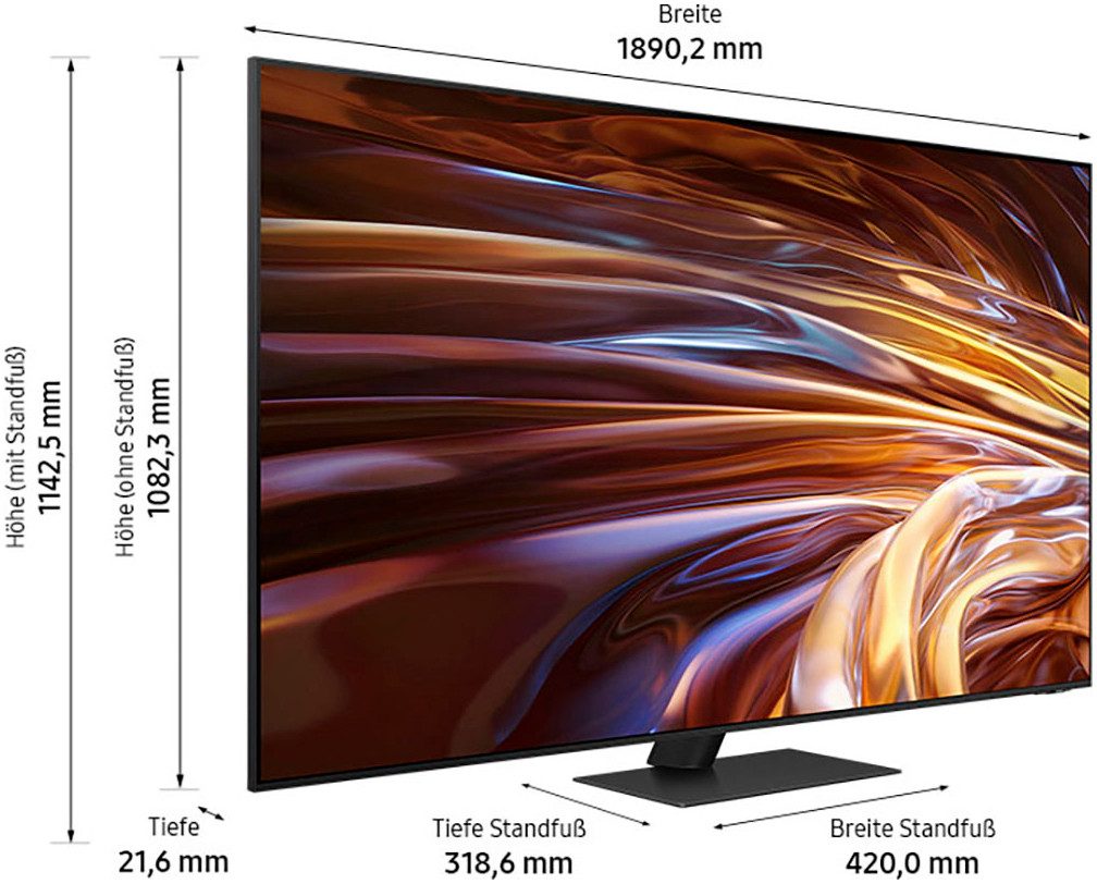 Samsung QLED mini led-tv, 214 cm / 85", 4K Ultra HD, Smart TV, Neural Quantum 4K AI Gen2-processor, mini LED, tot 144Hz