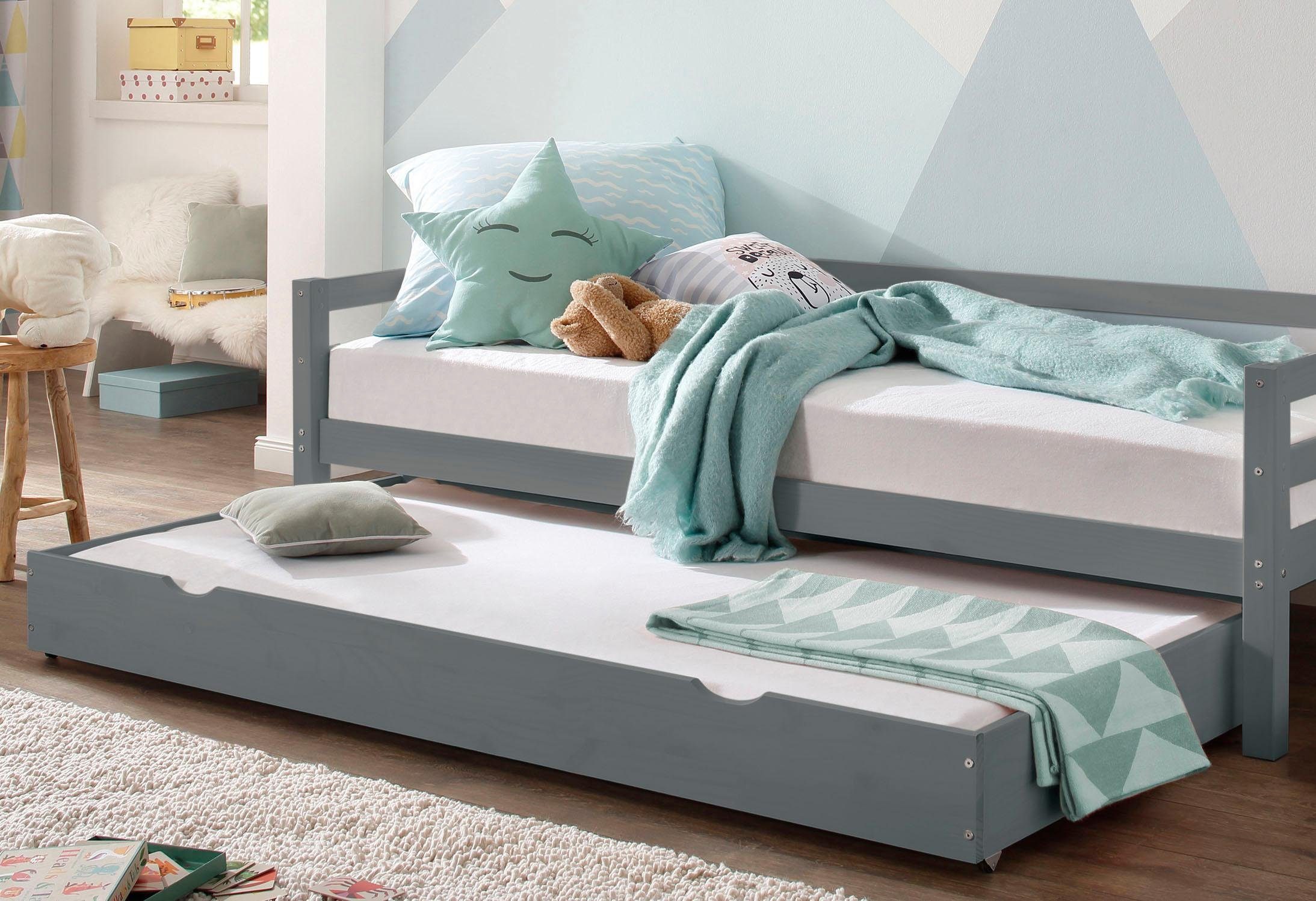 Lüttenhütt Slaapbank Alpi met lade van grenenhout, totale breedte 103 cm, kinderbed (1 stuk)