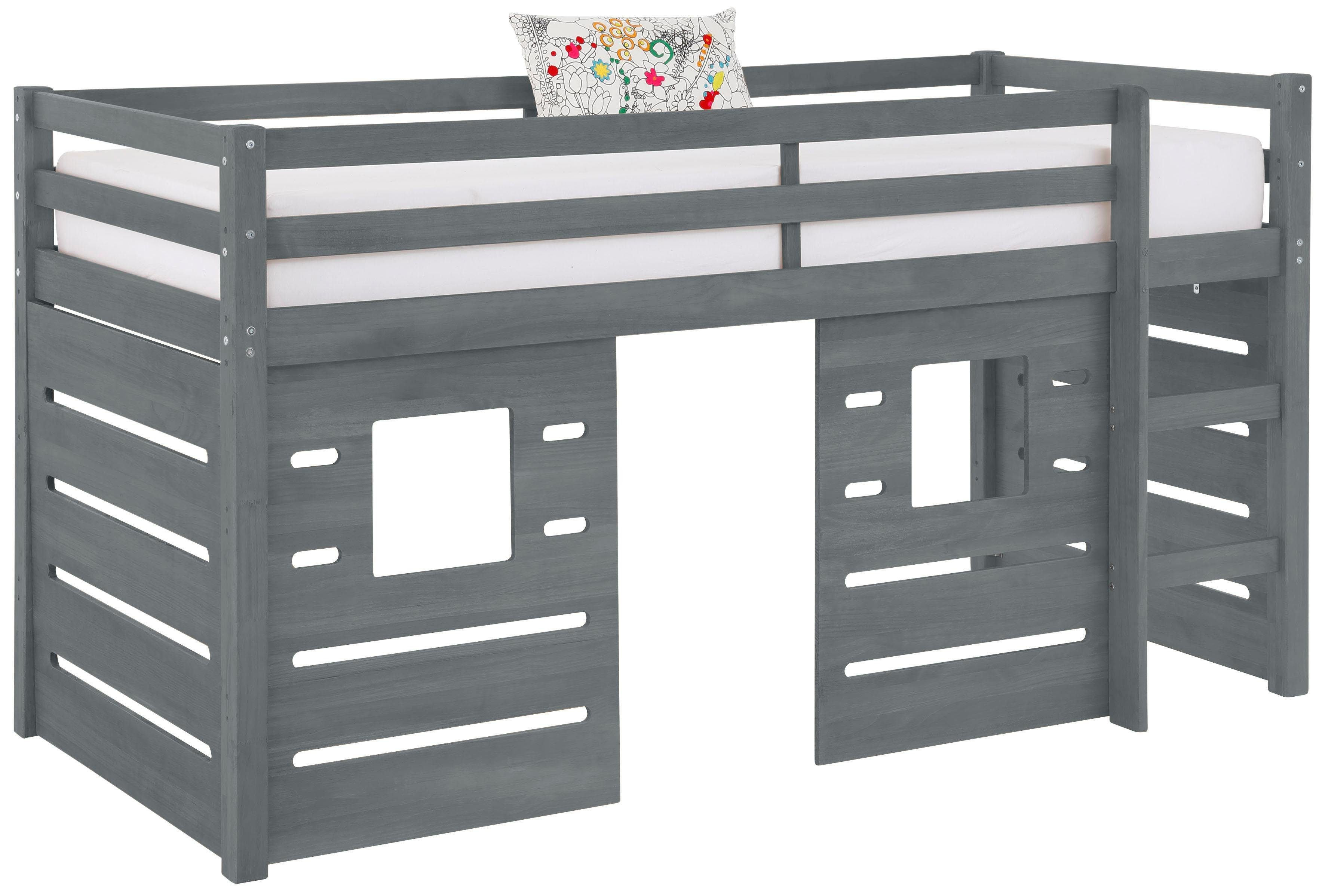 Lüttenhütt Hoogslaper Alpi van grenenhout, inclusief ladder en scherm, breedte buitenkant 103 cm