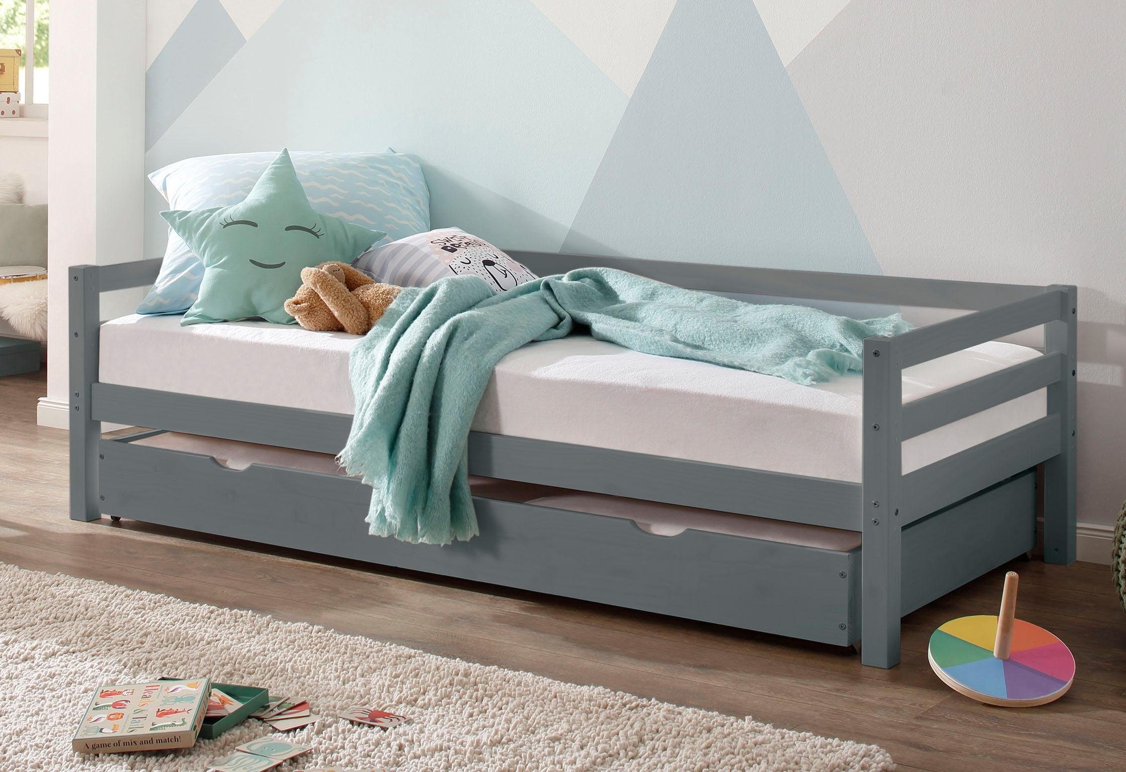 Lüttenhütt Slaapbank Alpi met lade van grenenhout, totale breedte 103 cm, kinderbed (1 stuk)
