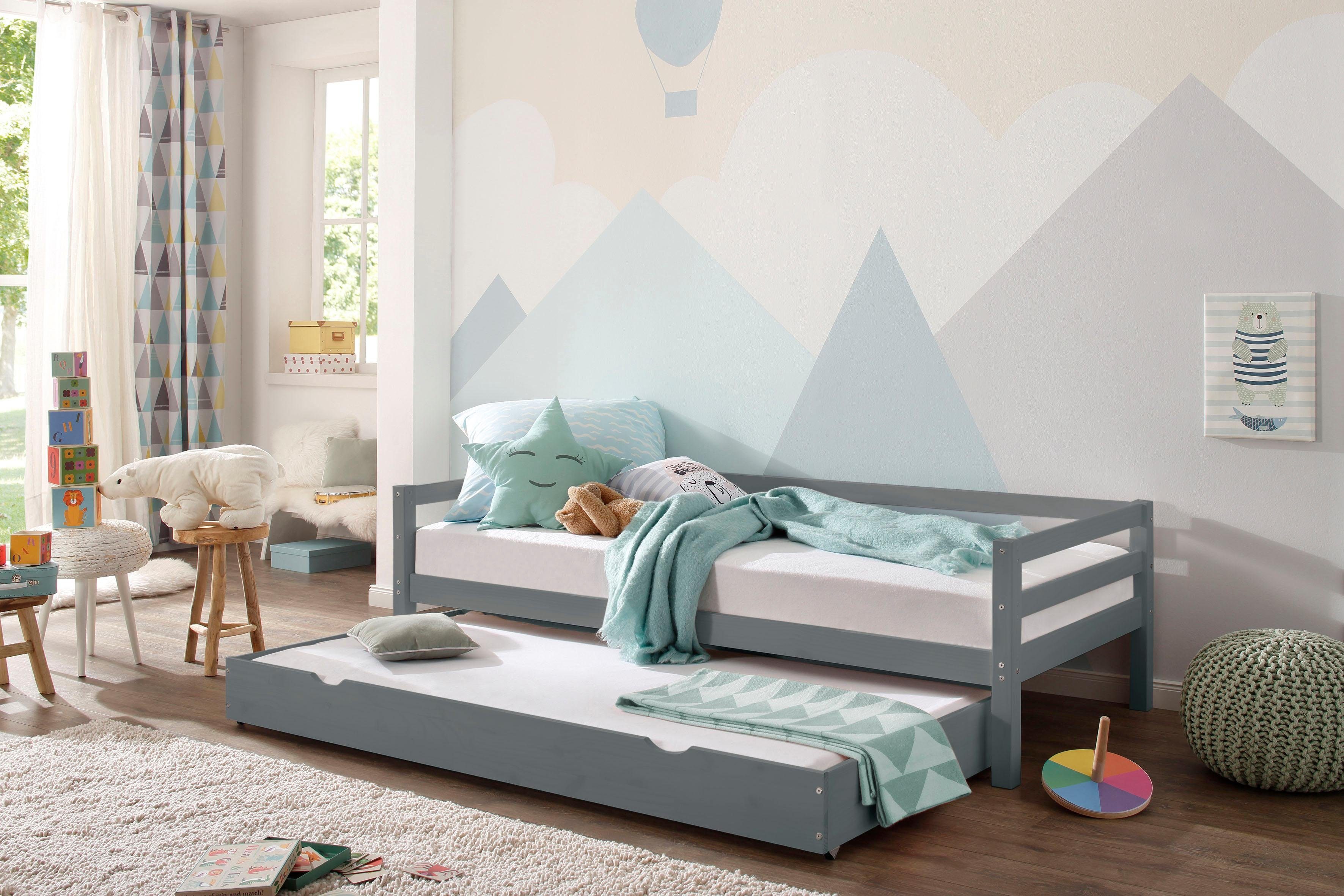 Lüttenhütt Slaapbank Alpi met lade van grenenhout, totale breedte 103 cm, kinderbed (1 stuk)