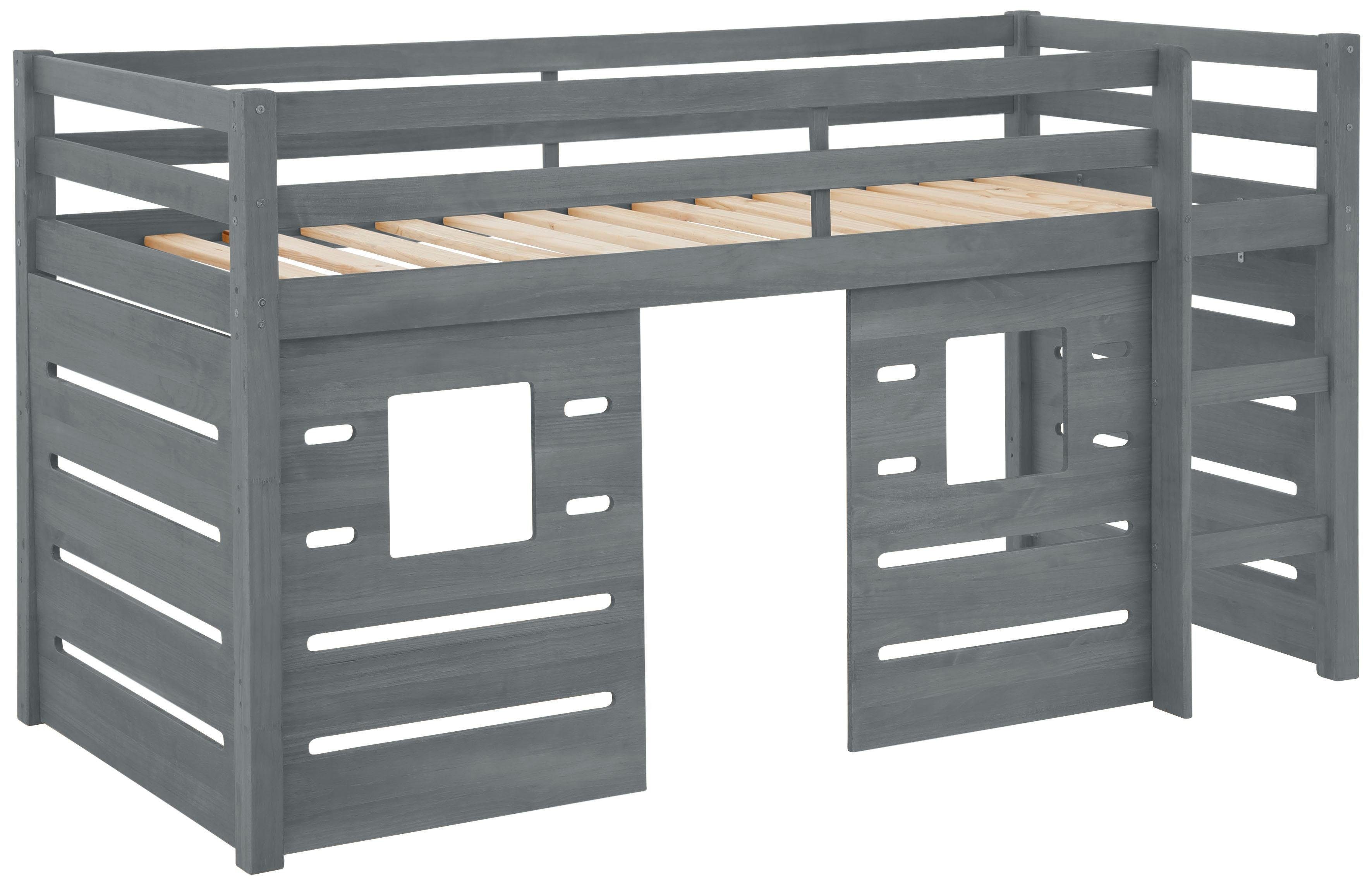 Lüttenhütt Hoogslaper Alpi van grenenhout, inclusief ladder en scherm, breedte buitenkant 103 cm
