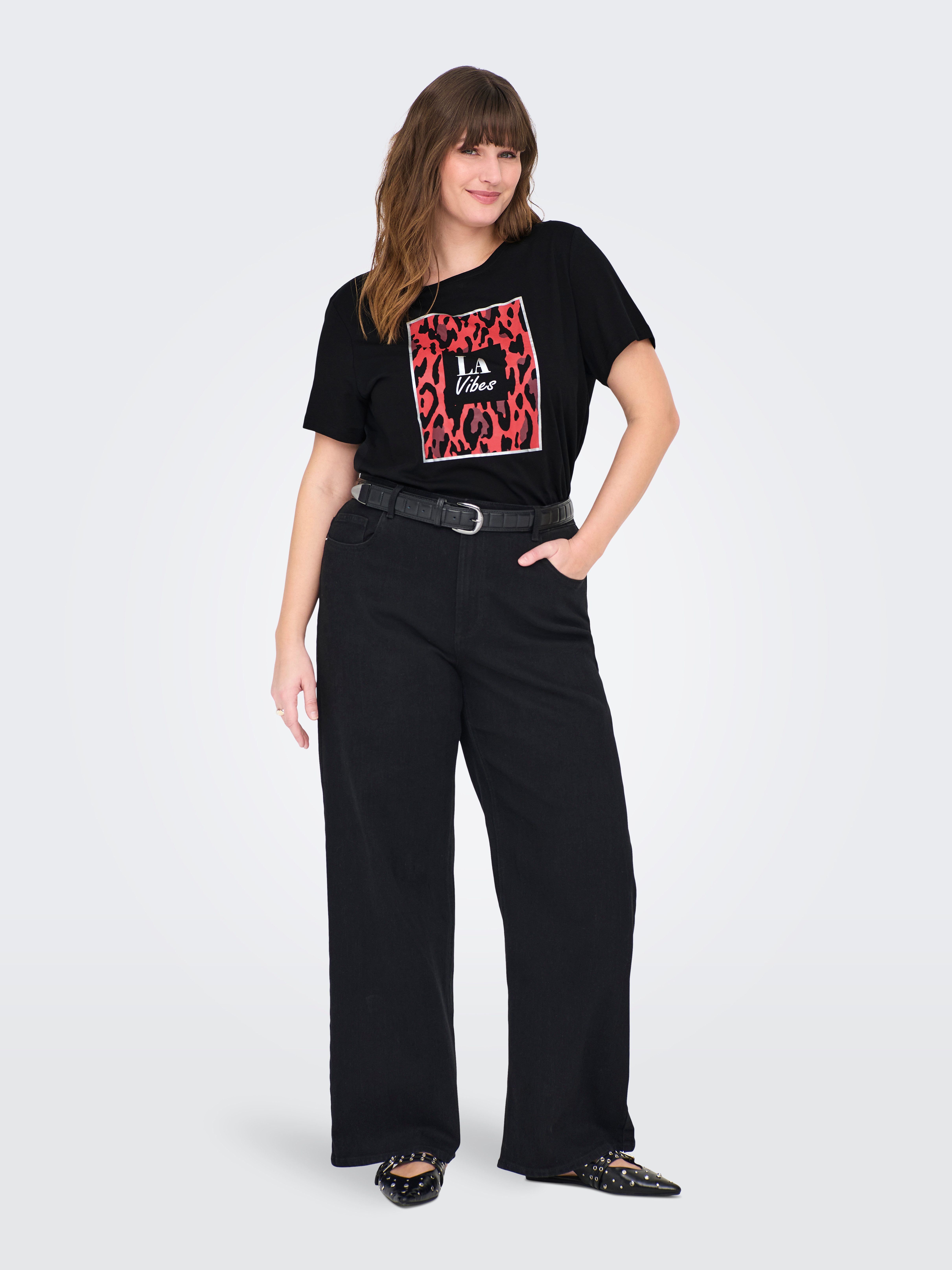 ONLY CARMAKOMA Shirt met korte mouwen CARBOOSTERY LIFE SS REG TEE JRS BS