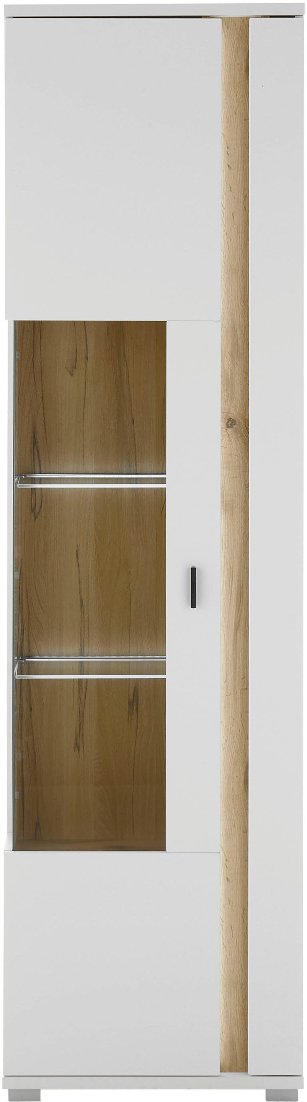 INOSIGN Vitrinekast Long Island in moderne trendkleur, inclusief verticale verlichting, breedte 55 cm (1 stuk)