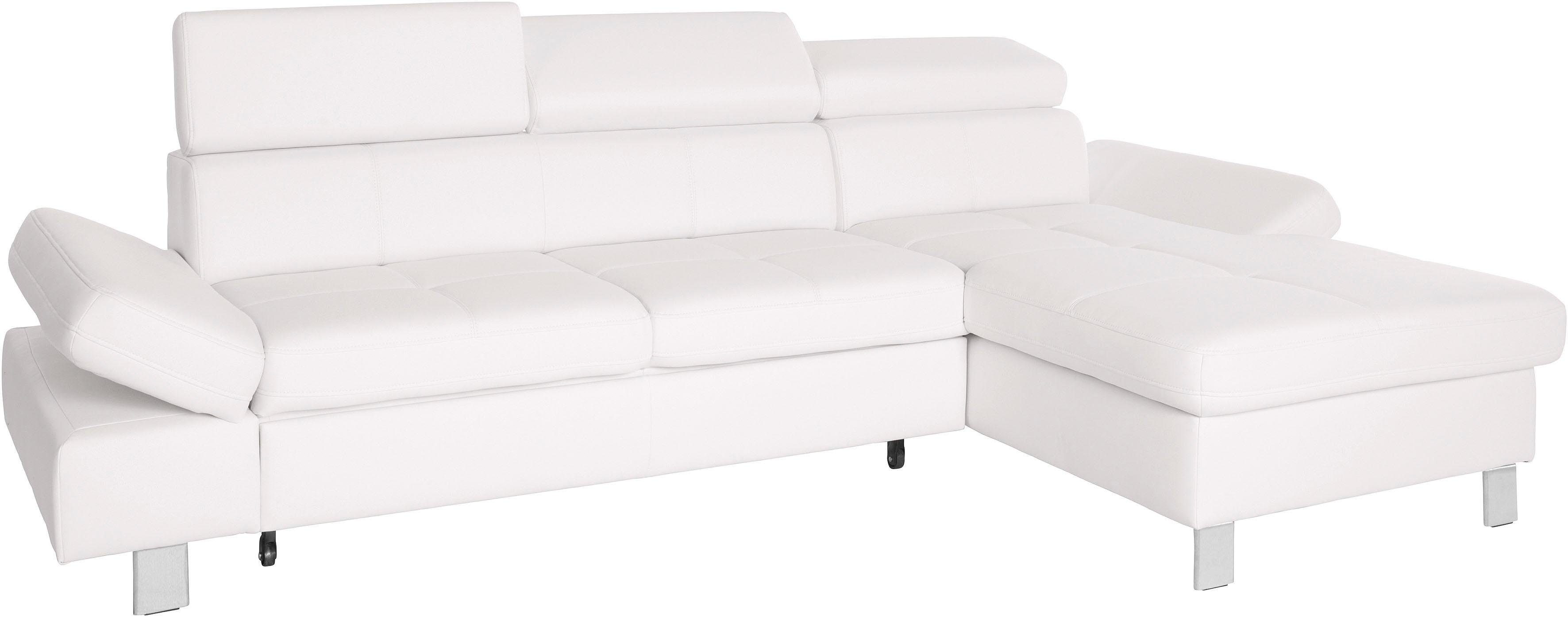 exxpo - sofa fashion Hoekbank Fiji, hoogwaardige afwerking in zitting en rug, L-vorm comfortabel door hoofd- en armverstelling, optioneel met bedfunctie