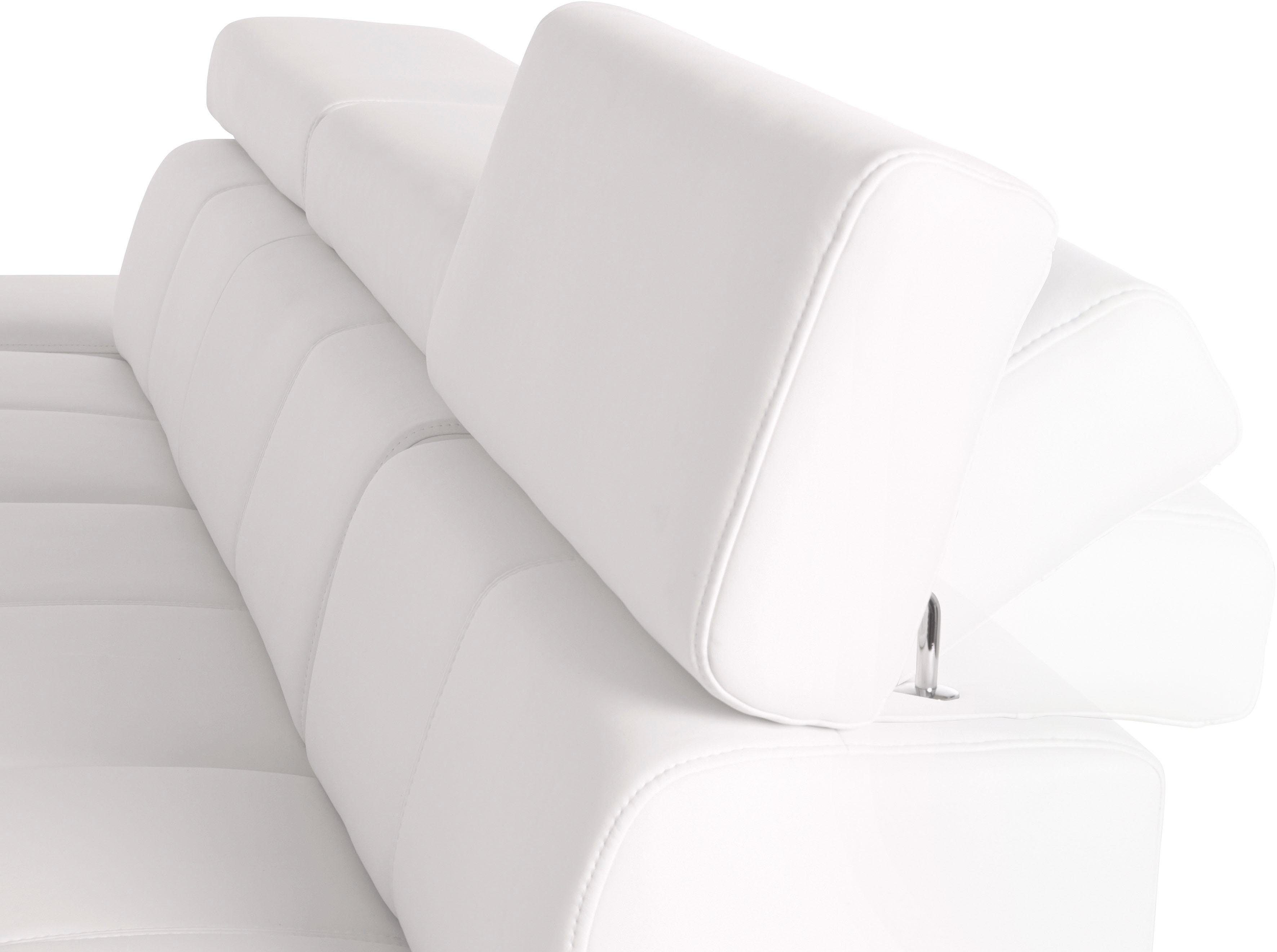 exxpo - sofa fashion Hoekbank Fiji, hoogwaardige afwerking in zitting en rug, L-vorm comfortabel door hoofd- en armverstelling, optioneel met bedfunctie