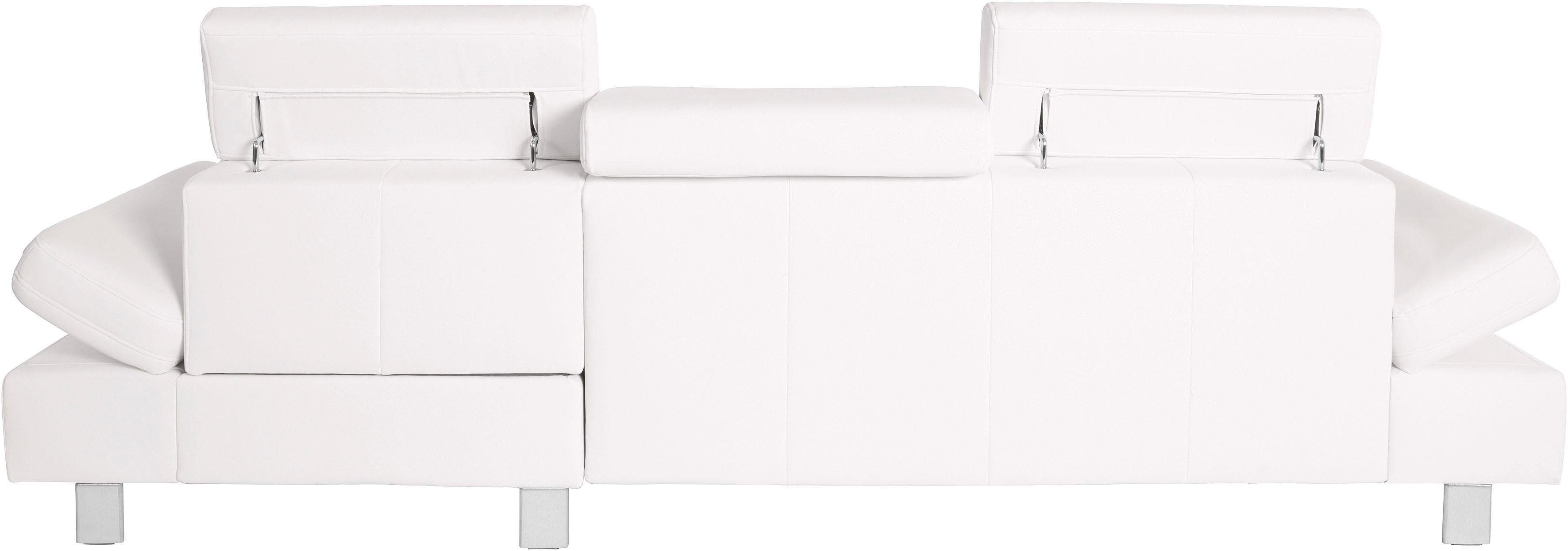 exxpo - sofa fashion Hoekbank Fiji, hoogwaardige afwerking in zitting en rug, L-vorm comfortabel door hoofd- en armverstelling, optioneel met bedfunctie