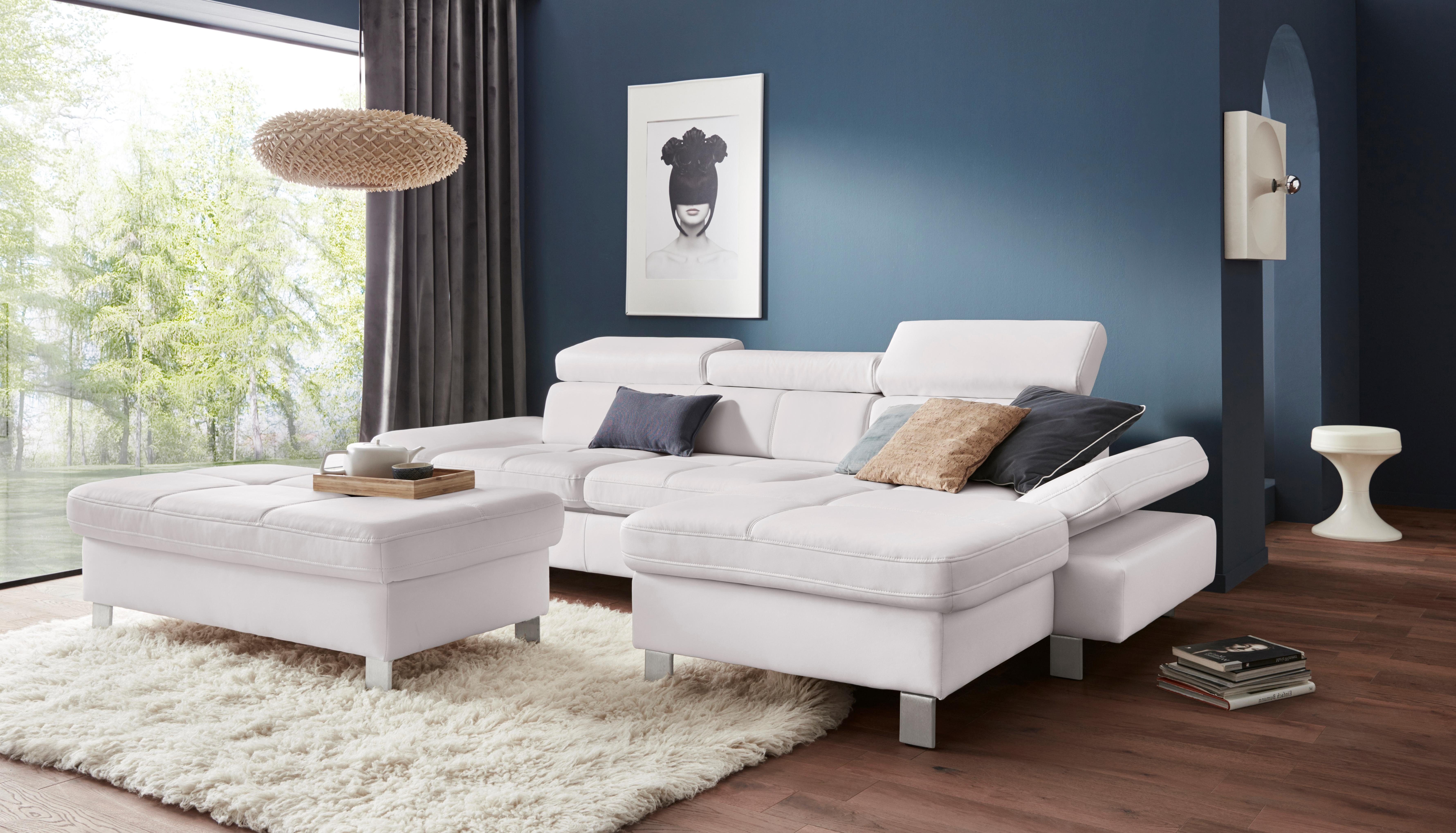 exxpo - sofa fashion Hoekbank Fiji, hoogwaardige afwerking in zitting en rug, L-vorm comfortabel door hoofd- en armverstelling, optioneel met bedfunctie