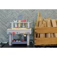 everearth speelgoedwerkbank kinderen werkbank met accessoires - pastel fsc-hout uit duurzaam beheerde bossen grijs
