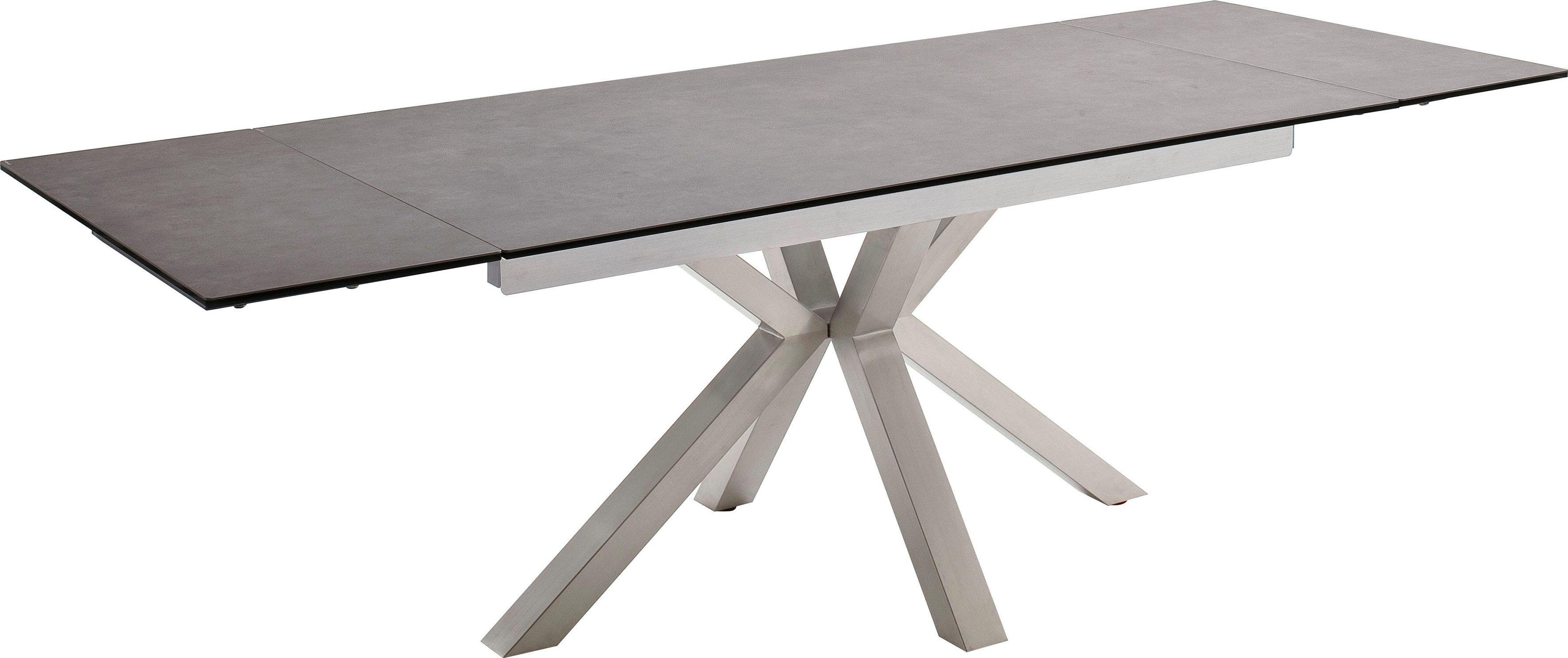 MCA furniture Eettafel Nagano Eettafel glas-keramiek met uittrekbaar deel aan de kopse kant