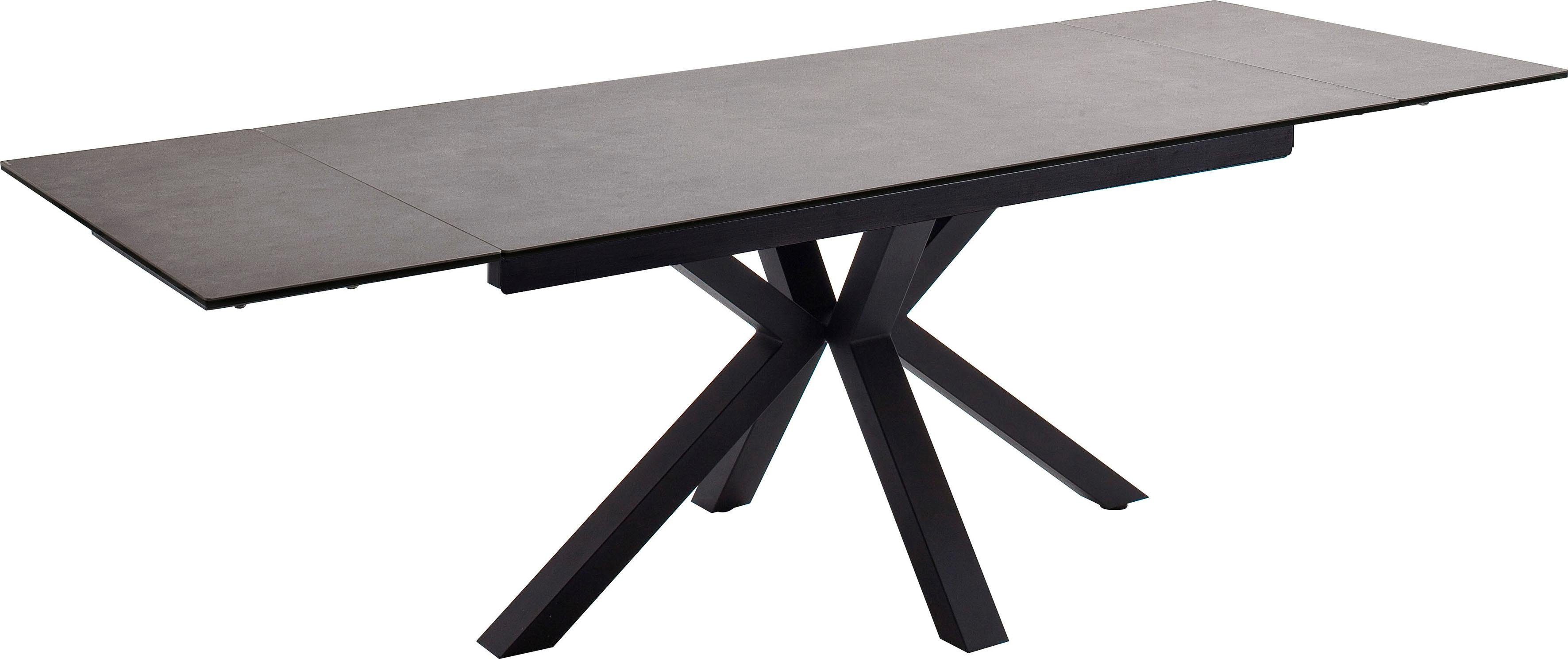 MCA furniture Eettafel Nagano Eettafel glas-keramiek met uittrekbaar deel aan de kopse kant
