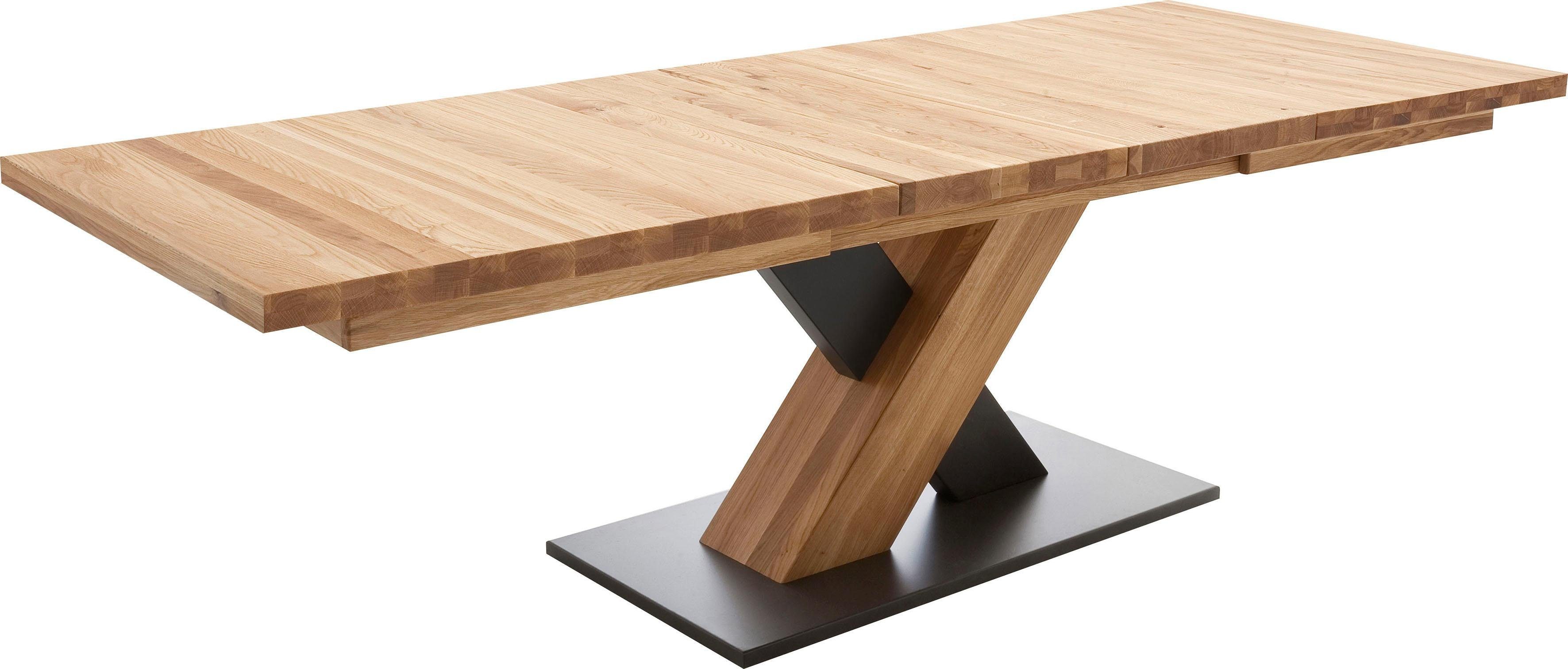 MCA furniture Eettafel Mendoza A Eettafel massief hout met synchroon uittreksysteem