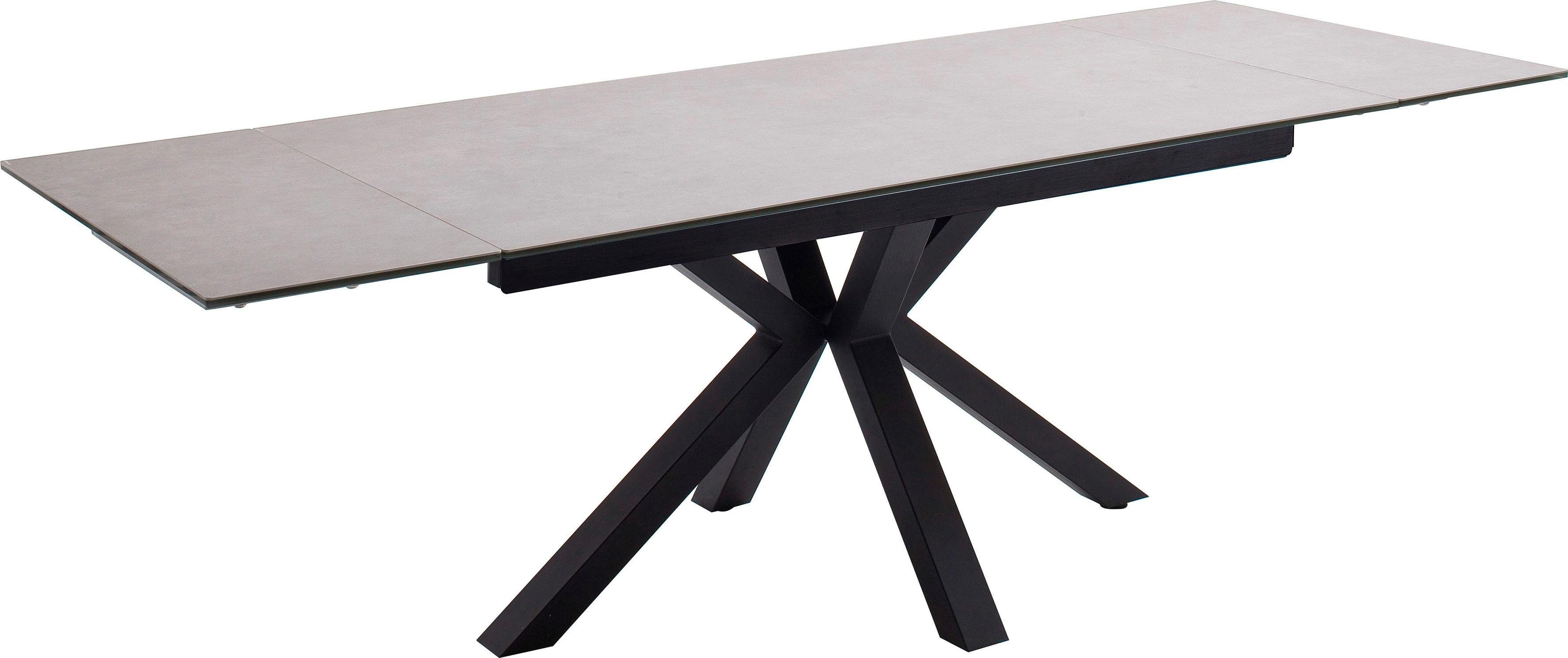 MCA furniture Eettafel Nagano Eettafel glas-keramiek met uittrekbaar deel aan de kopse kant