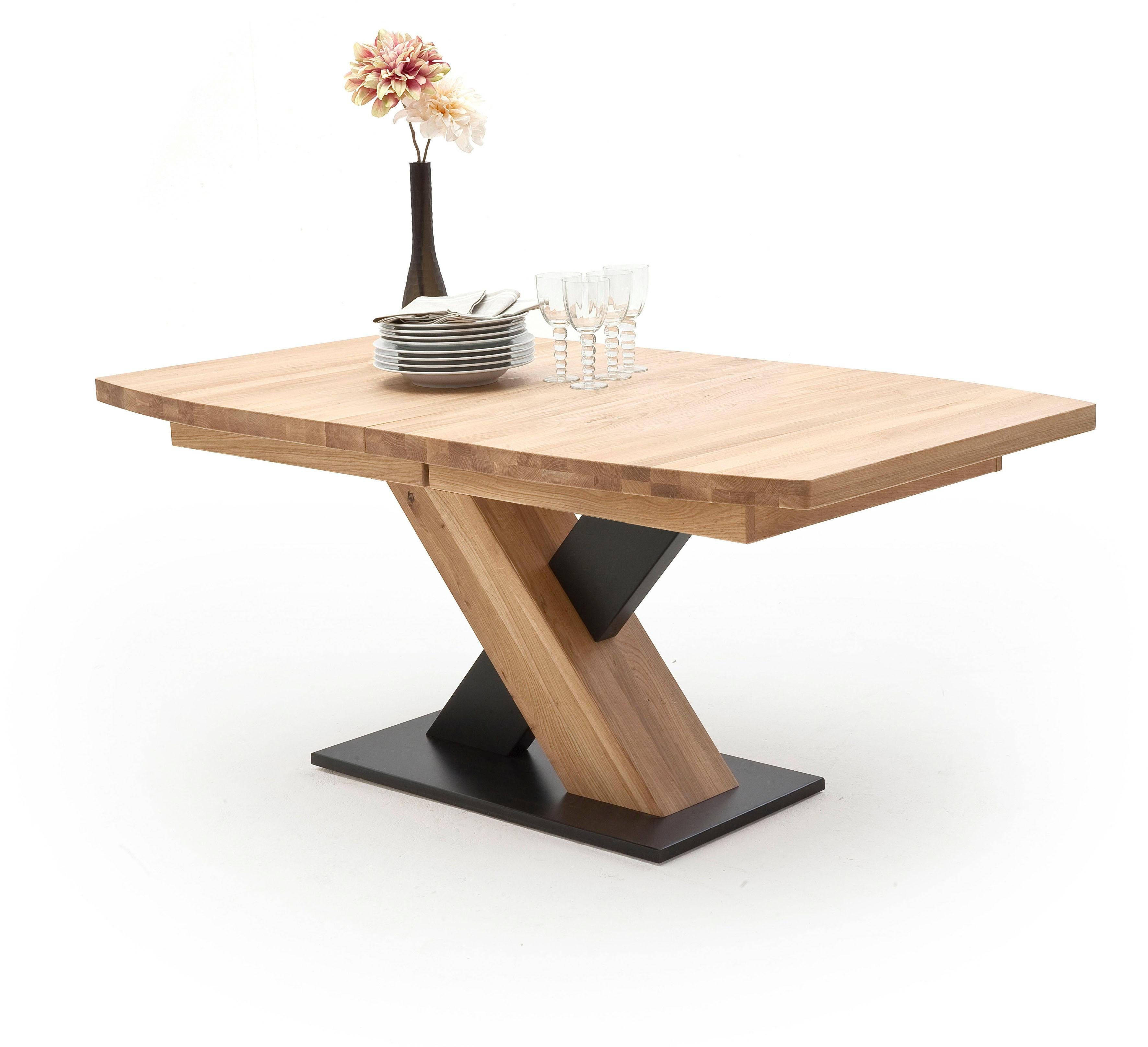 MCA furniture Eettafel Mendoza Bootvormige eettafel met X-stijl, uitschuifbaar