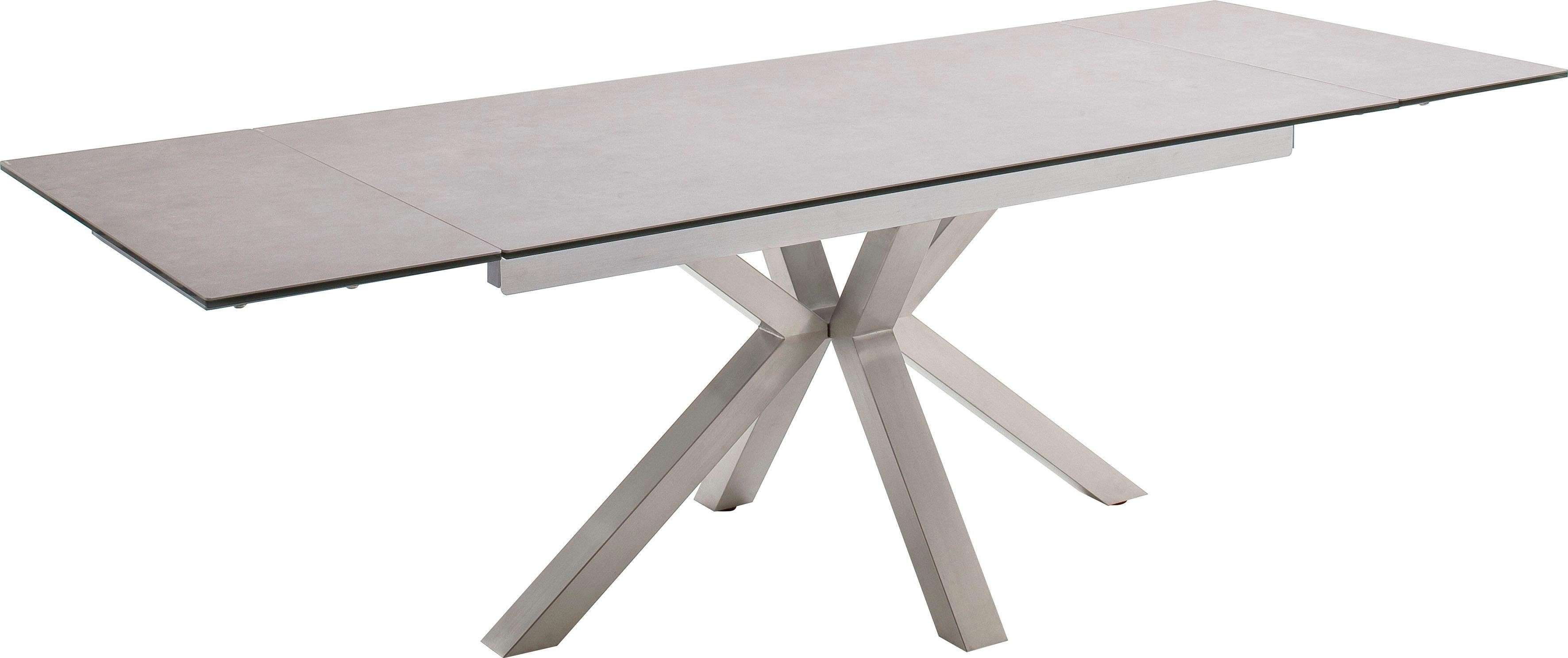 MCA furniture Eettafel Nagano Eettafel glas-keramiek met uittrekbaar deel aan de kopse kant