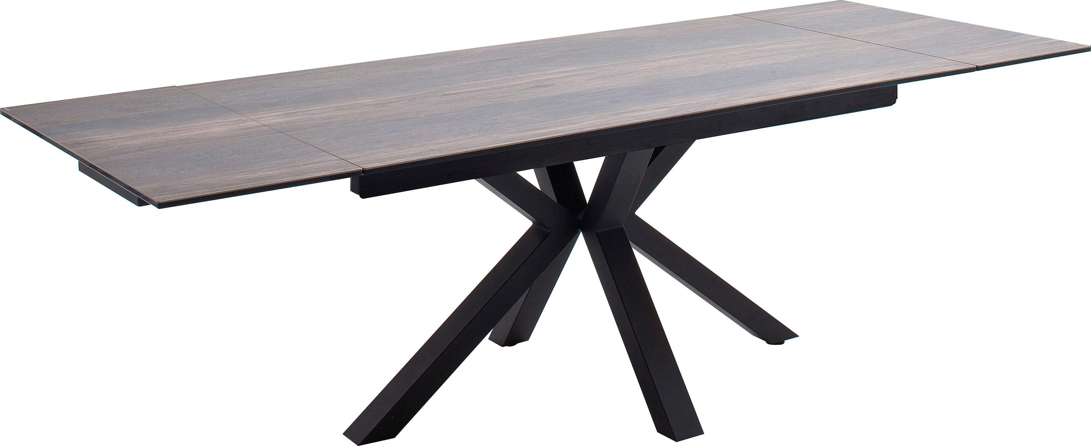 MCA furniture Eettafel Nagano Eettafel glas-keramiek met uittrekbaar deel aan de kopse kant