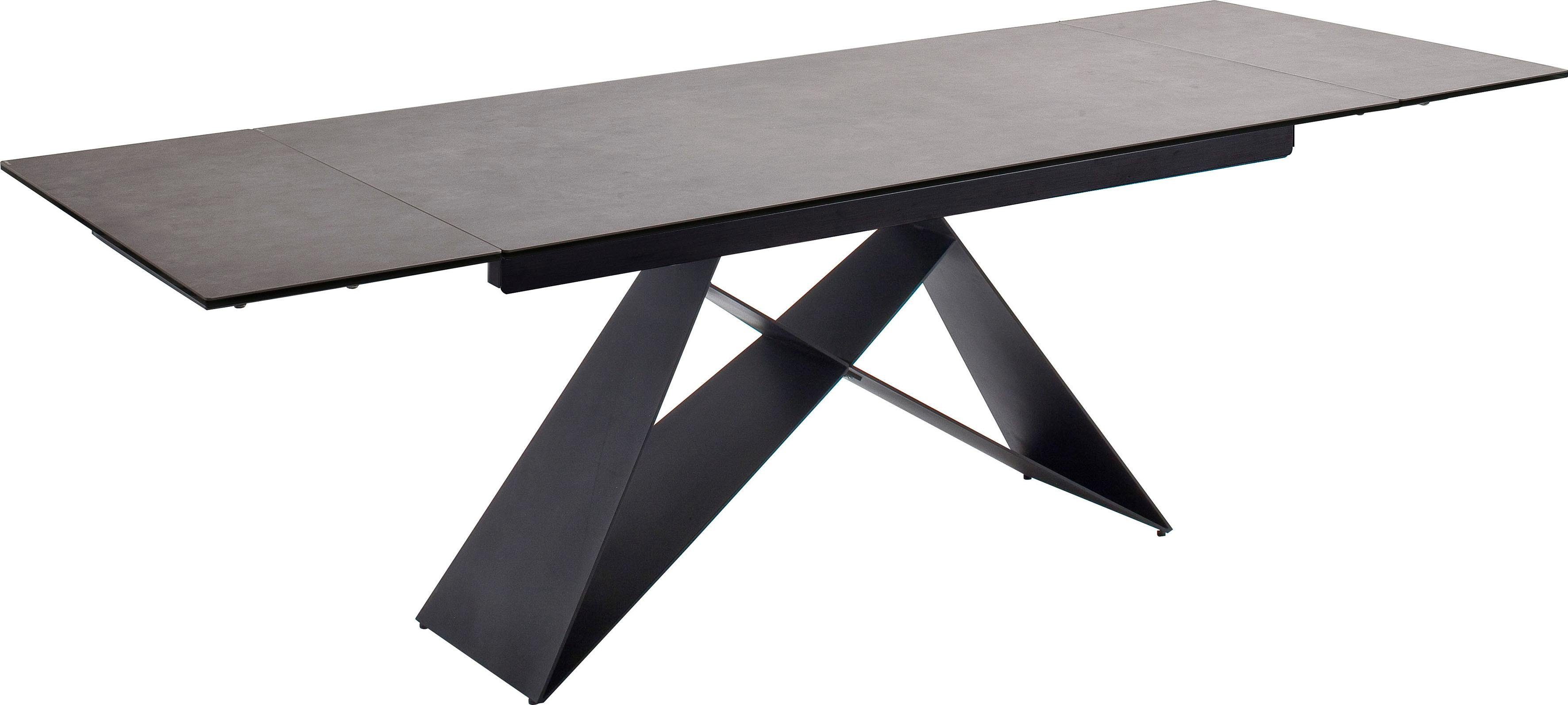 MCA furniture Eettafel Kobe Eettafel glas-keramiek met uittrekbaar deel aan de kopse kant