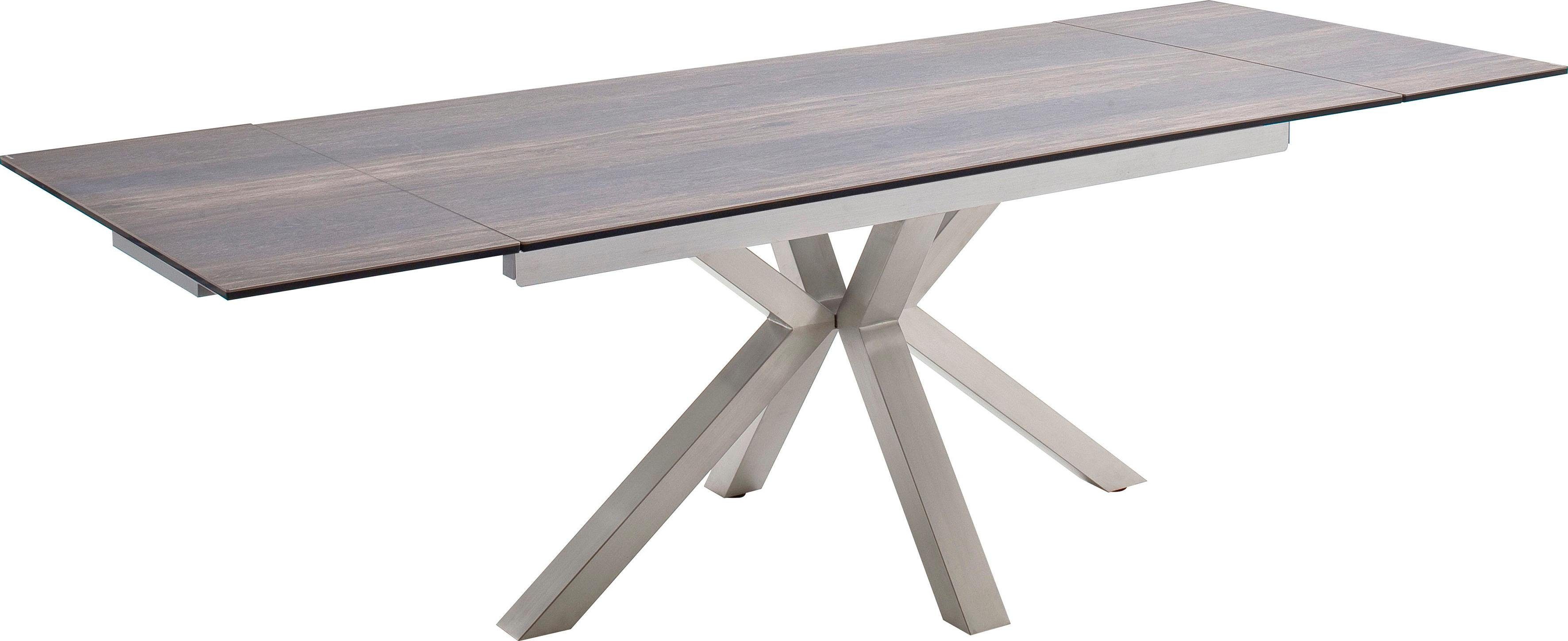 MCA furniture Eettafel Nagano Eettafel glas-keramiek met uittrekbaar deel aan de kopse kant