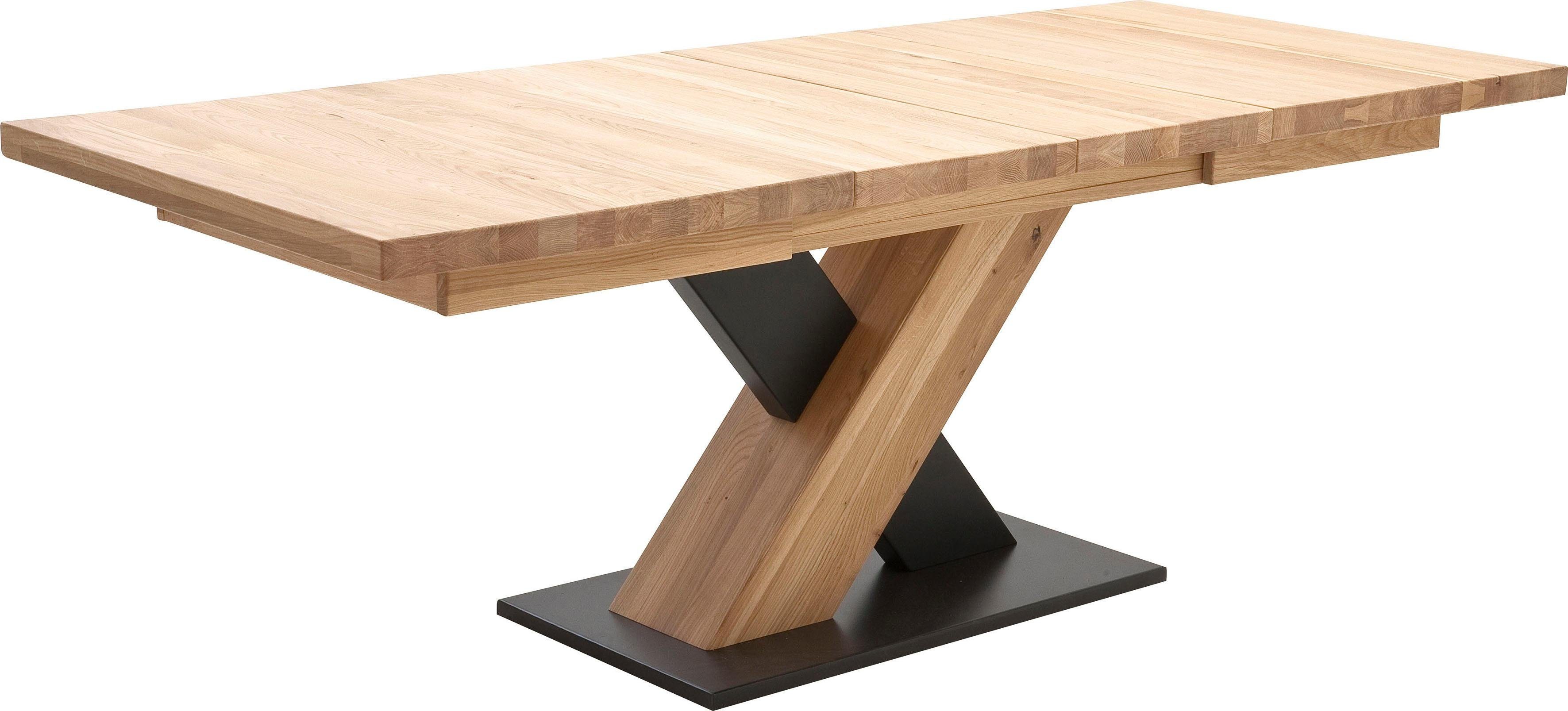 MCA furniture Eettafel Mendoza A Eettafel massief hout met synchroon uittreksysteem