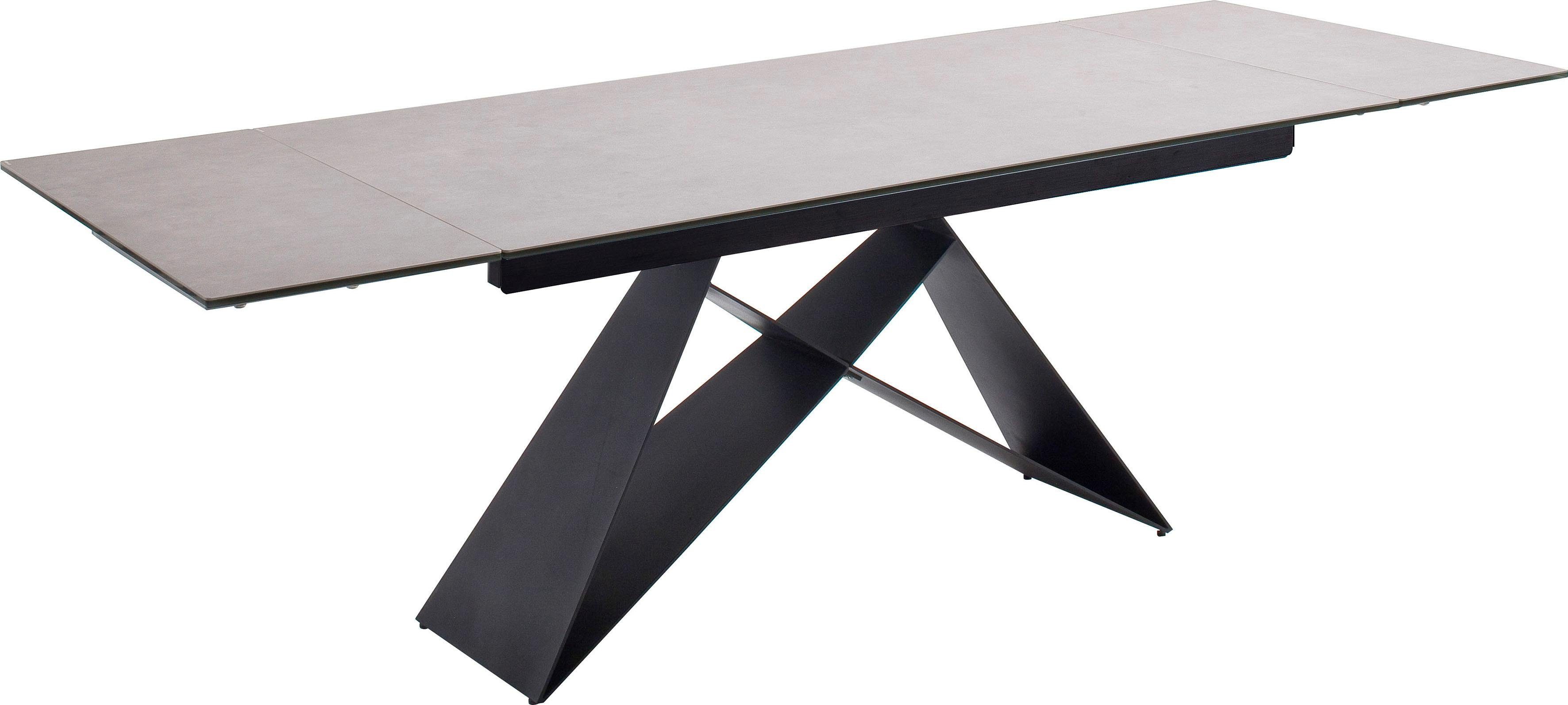 MCA furniture Eettafel Kobe Eettafel glas-keramiek met uittrekbaar deel aan de kopse kant