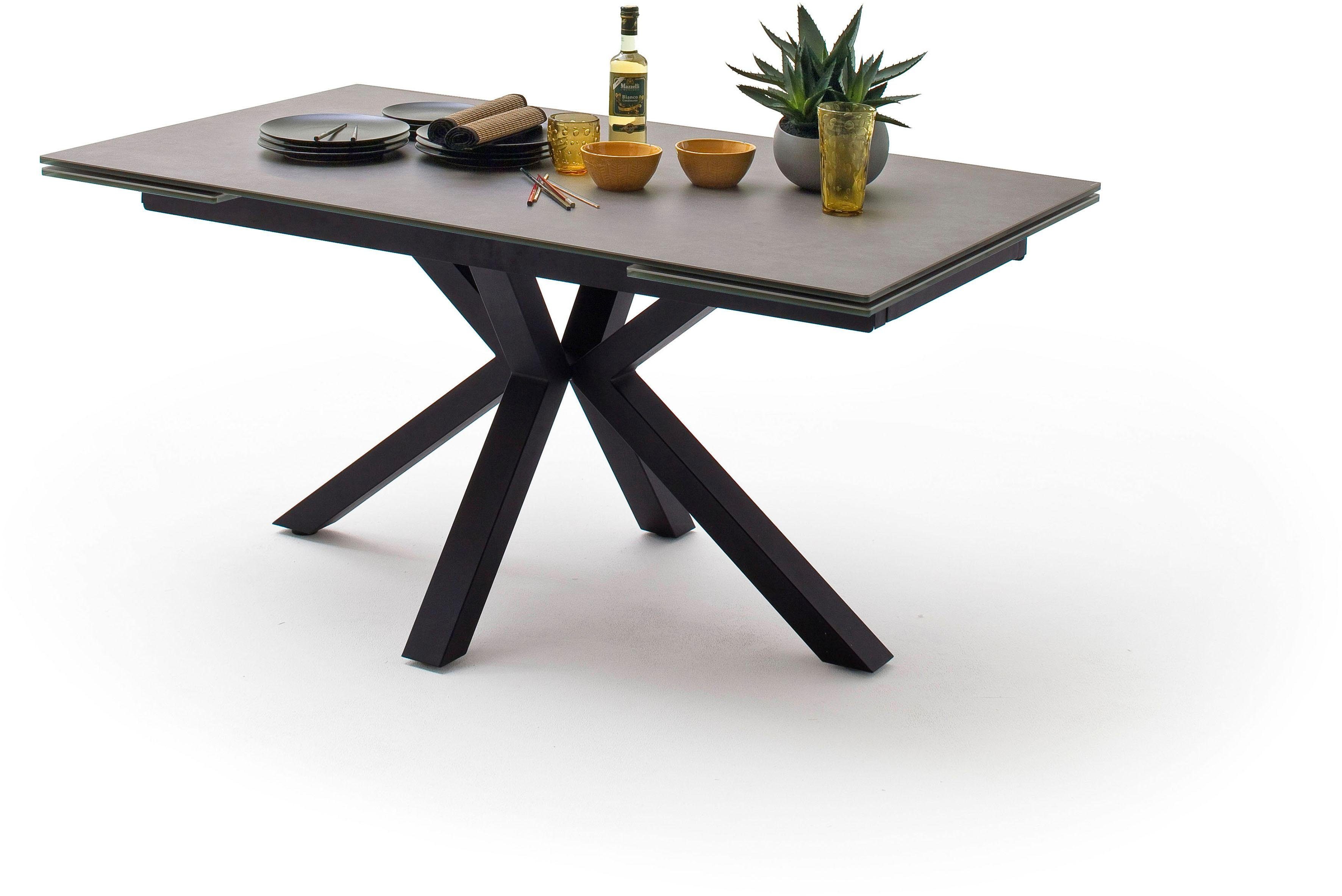 MCA furniture Eettafel Nagano Eettafel glas-keramiek met uittrekbaar deel aan de kopse kant