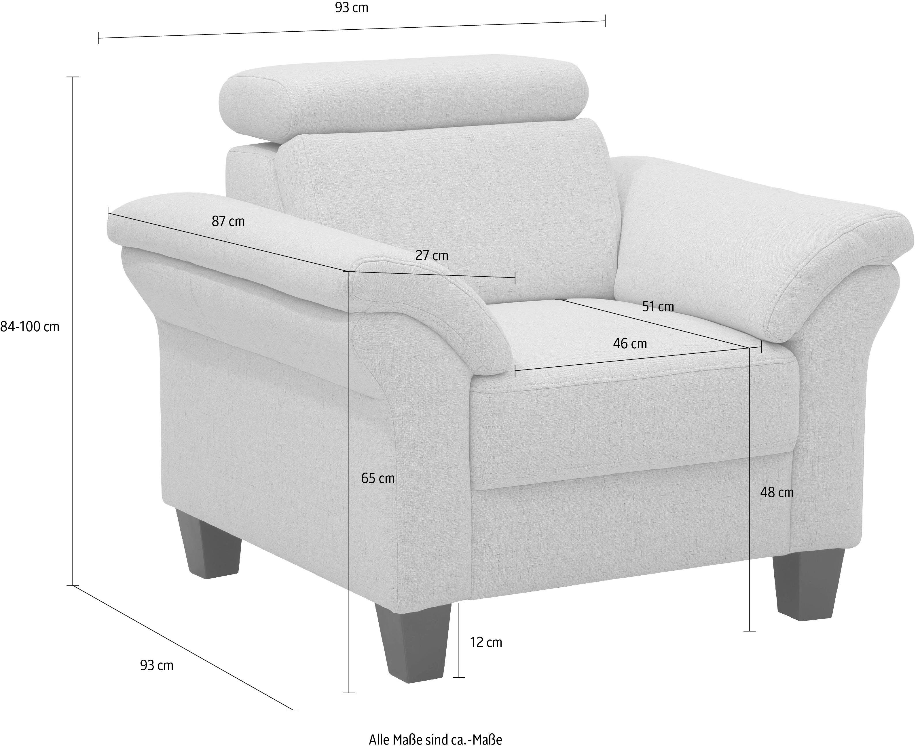 Home affaire Fauteuil Arngast Inclusief verstelbaar hoofdeind en binnenvering