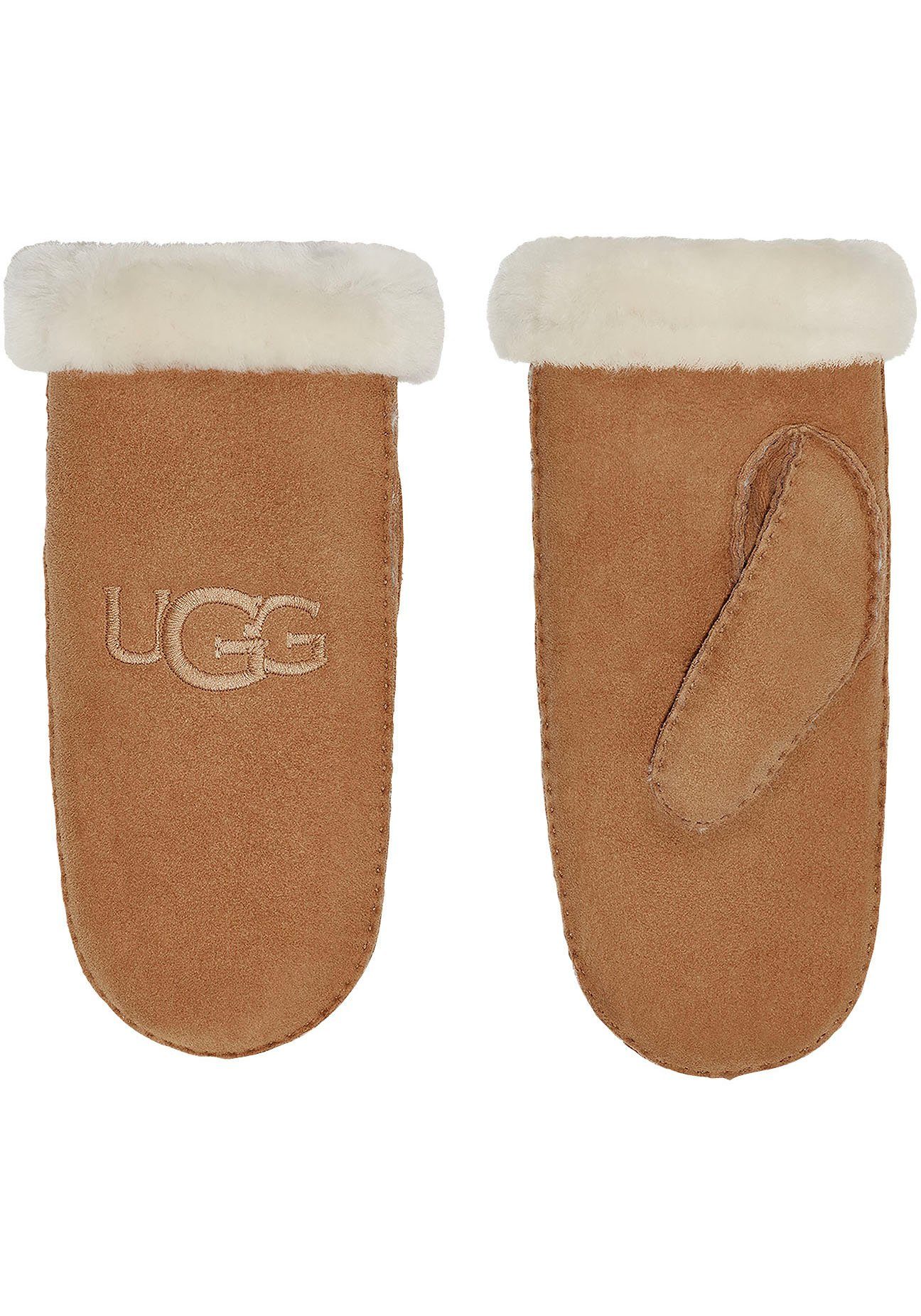 UGG Leren handschoenen W SHEARLING UGG EMBROIDER MITTEN