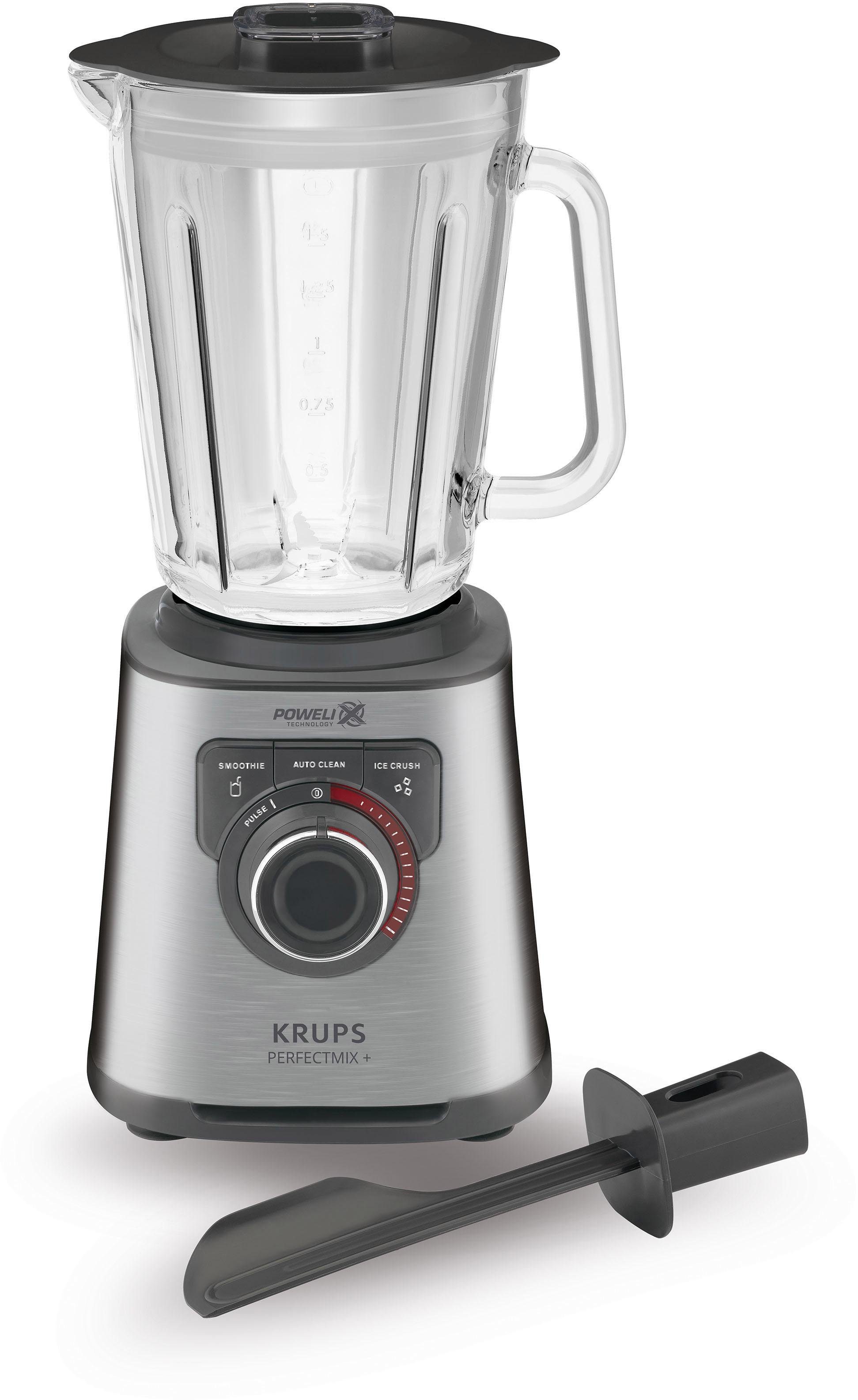 Krups Blender KB403D Perfect Mix+ 28.000 rpm, 2 l glazen pot, 3 vaste programma’s